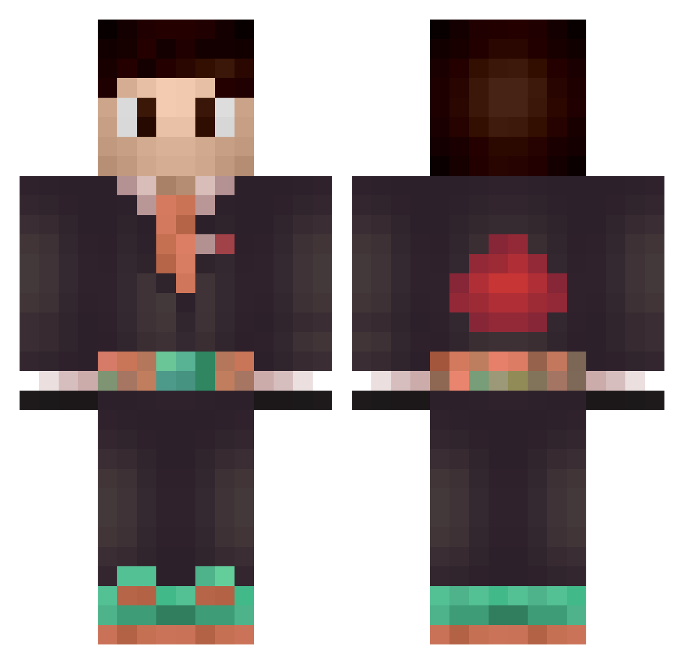 Test_J Minecraft skin, front and back view