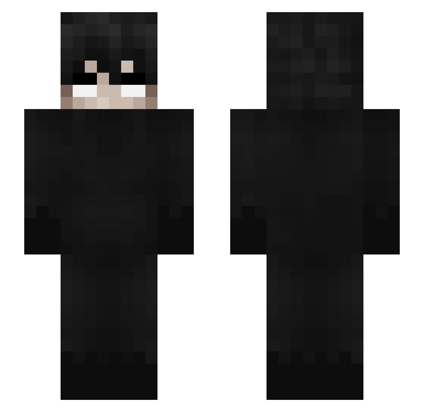 unfortunatellyXV Minecraft skin, front and back view