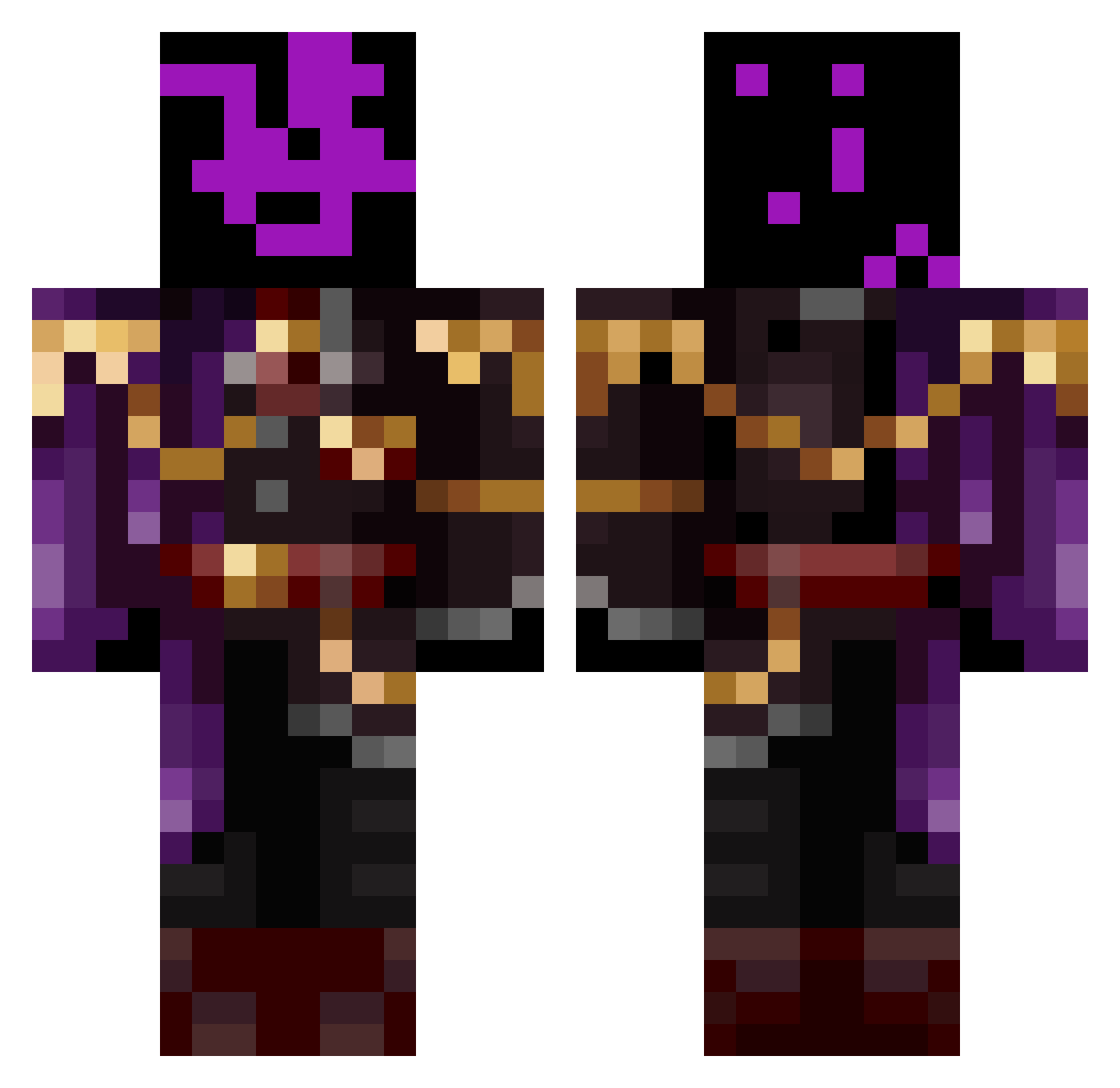 w0jew0d4 Minecraft skin, front and back view