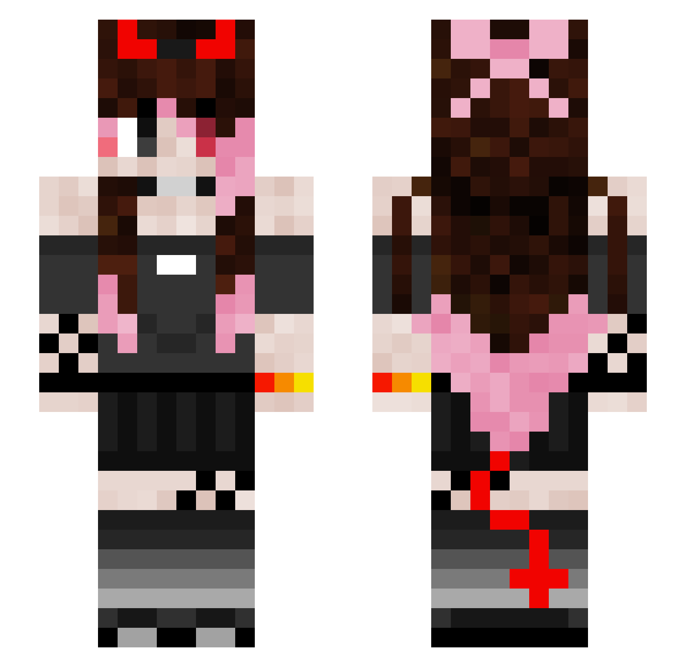 whyiamheredawg Minecraft skin, front and back view