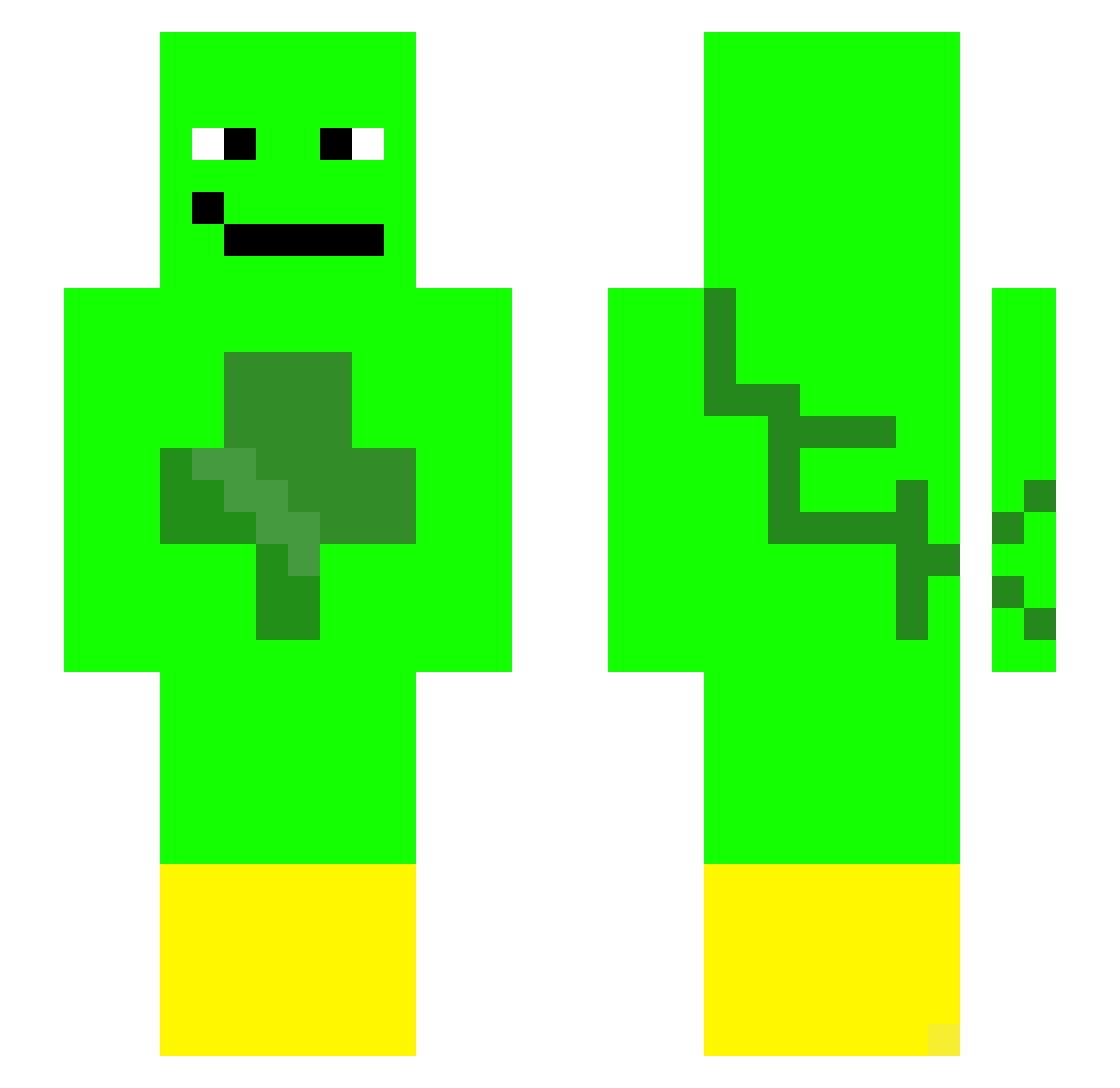 Ratthom Minecraft skin, front and back view
