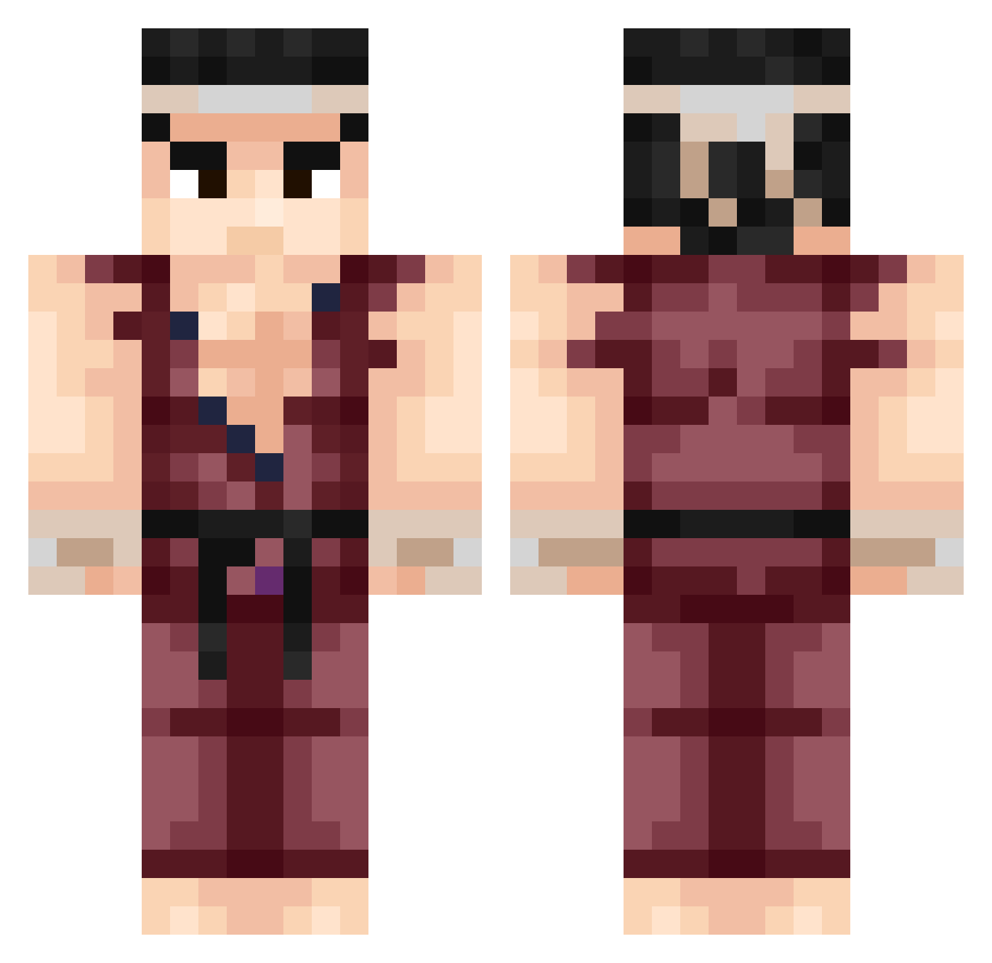 Aperitif Minecraft skin, front and back view
