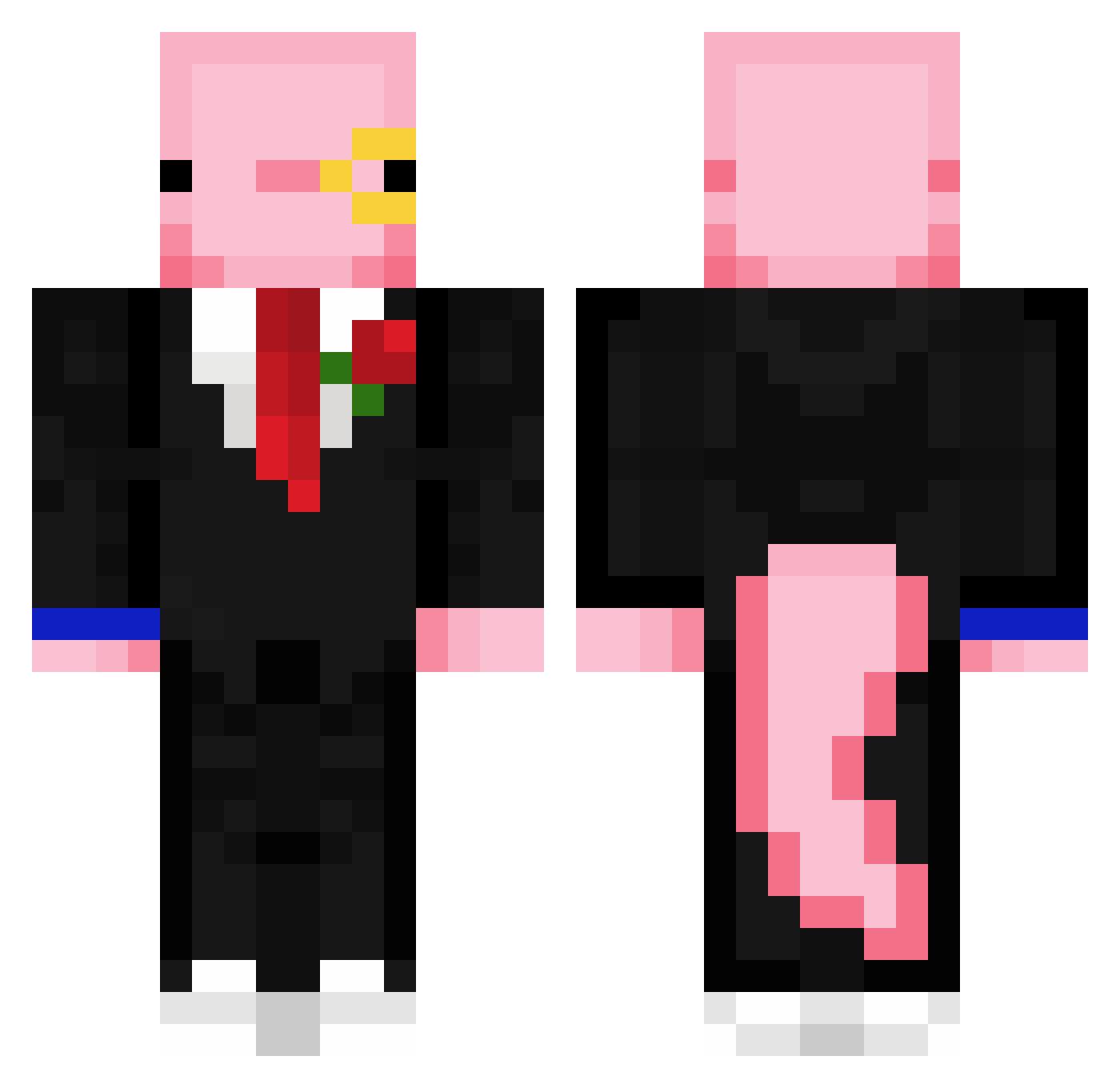 rarewen11 Minecraft skin, front and back view