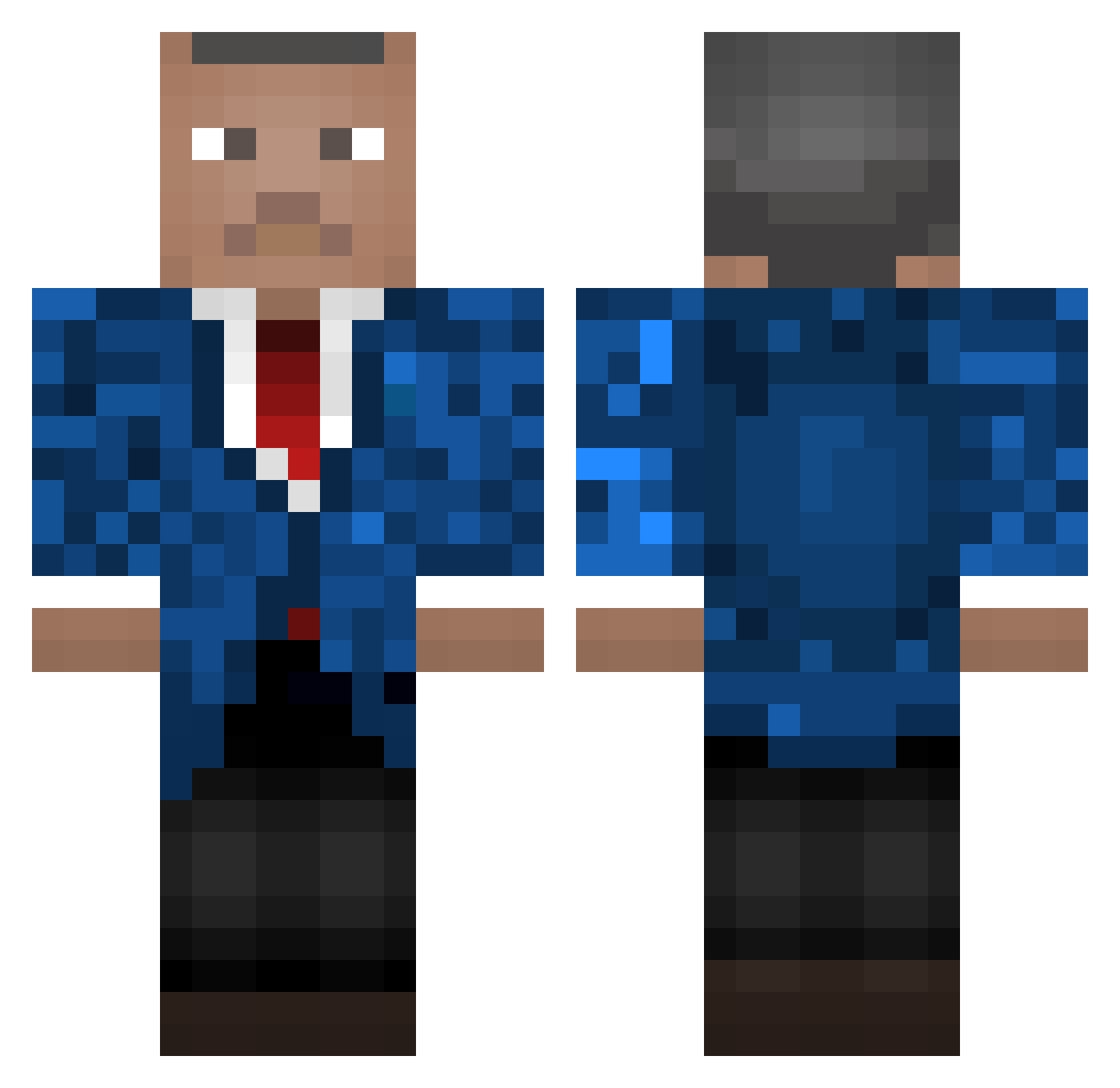 w3strYYY Minecraft skin, front and back view