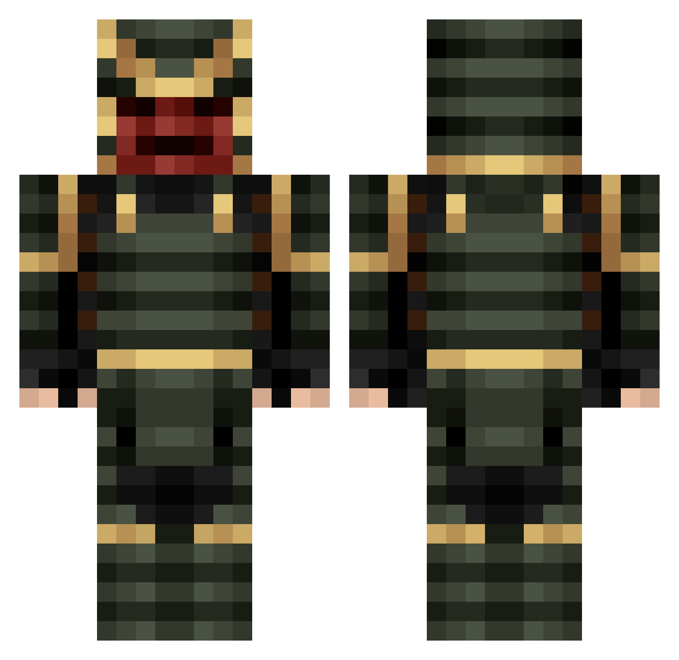Hyper_NoVaXX Minecraft skin, front and back view
