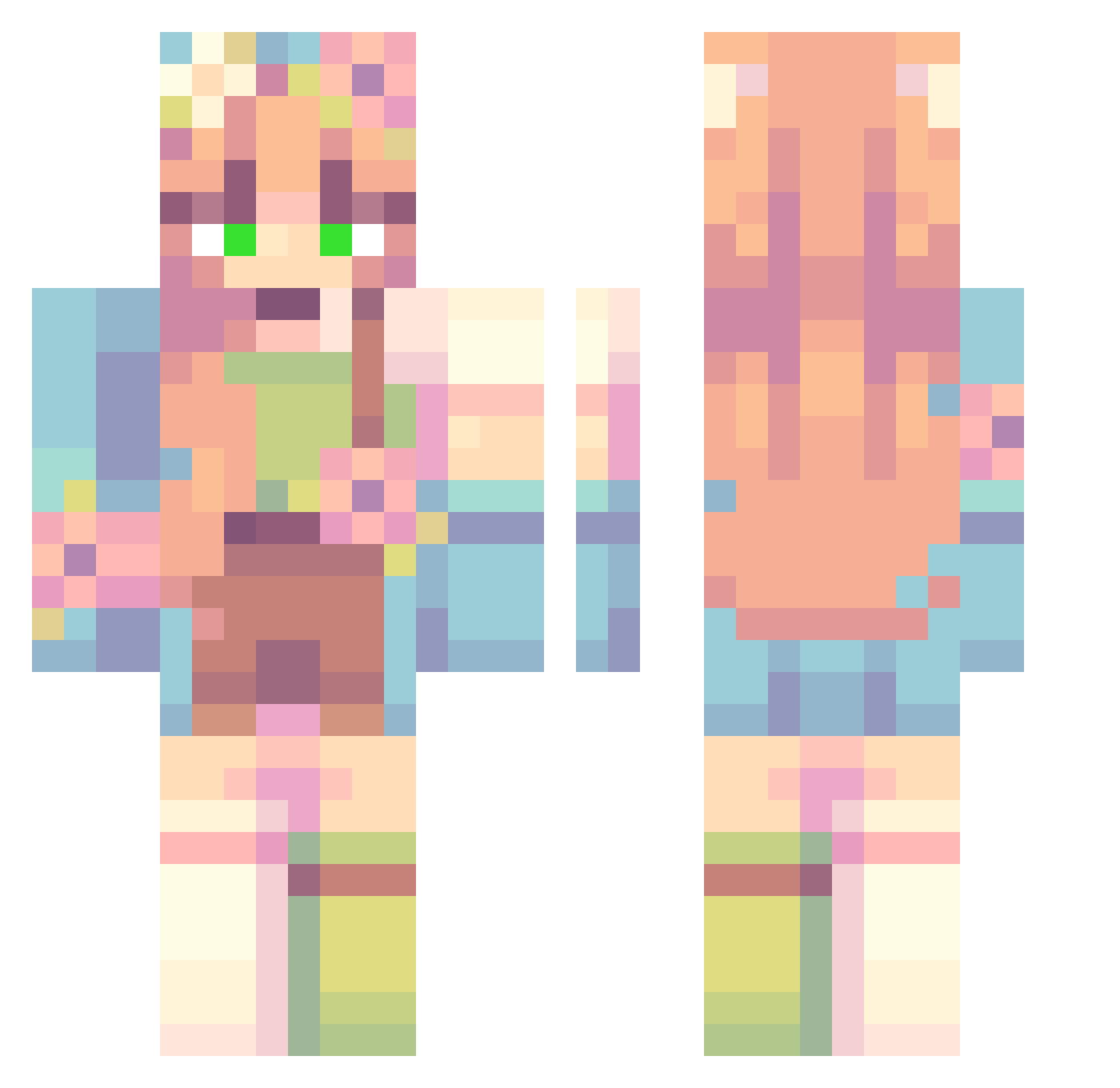 TunaMayoSandwich Minecraft skin, front and back view