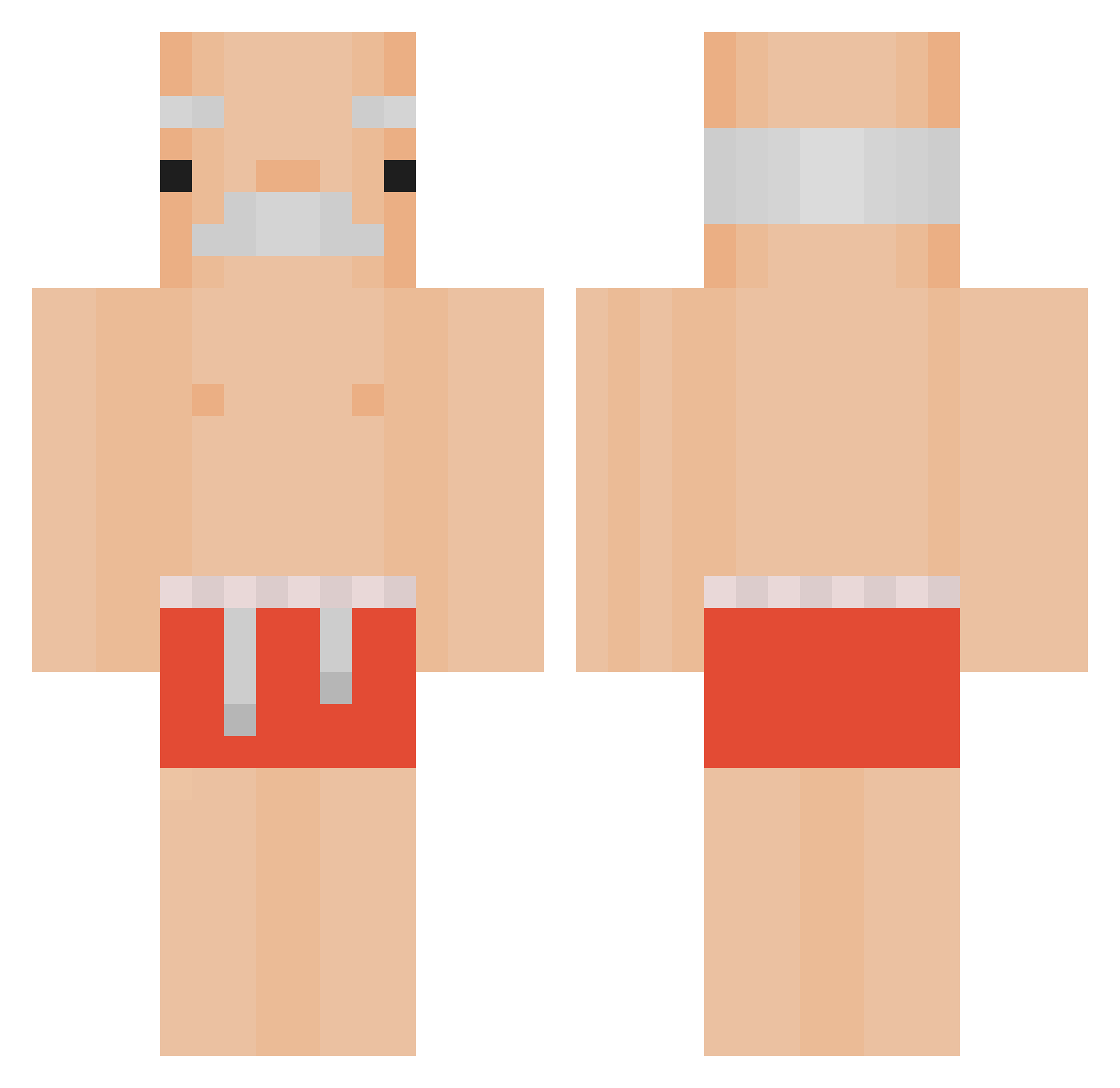 danez91 Minecraft skin, front and back view