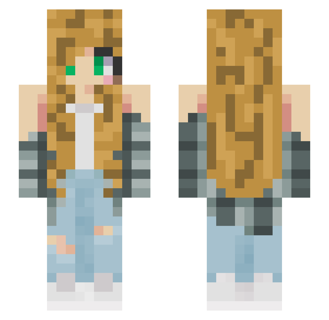 Liluka201021 Minecraft skin, front and back view