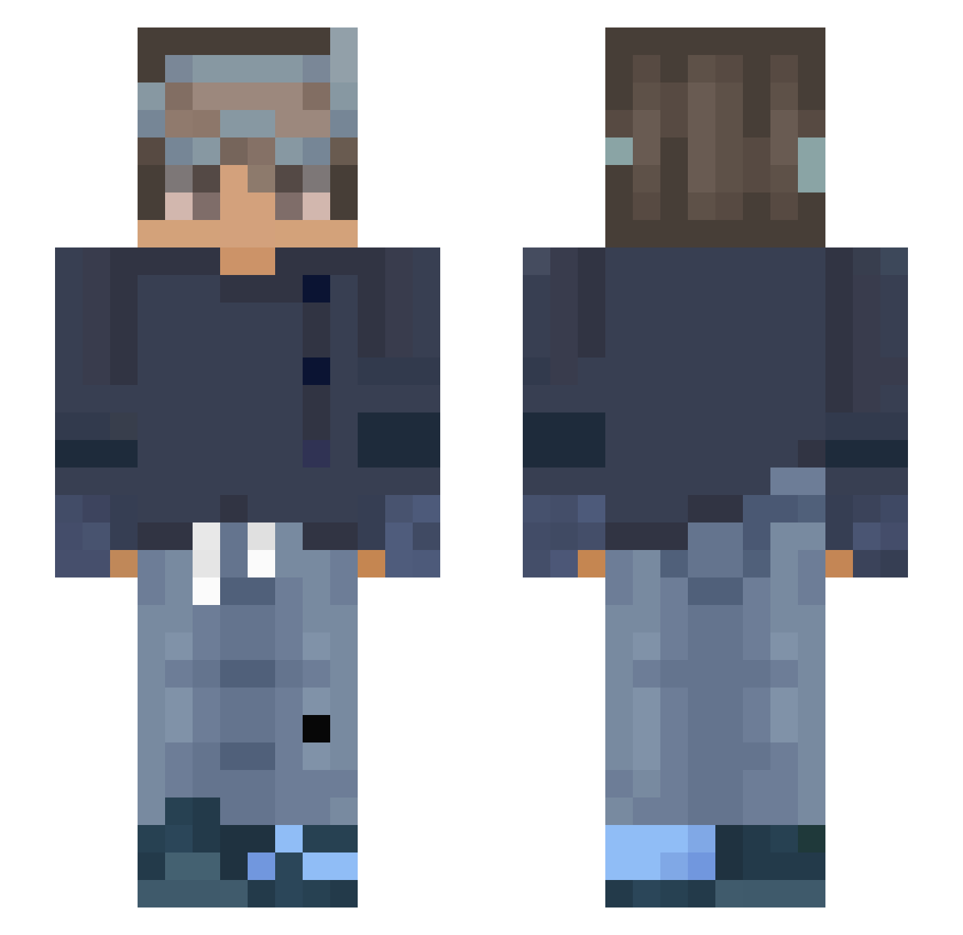 root775 Minecraft skin, front and back view
