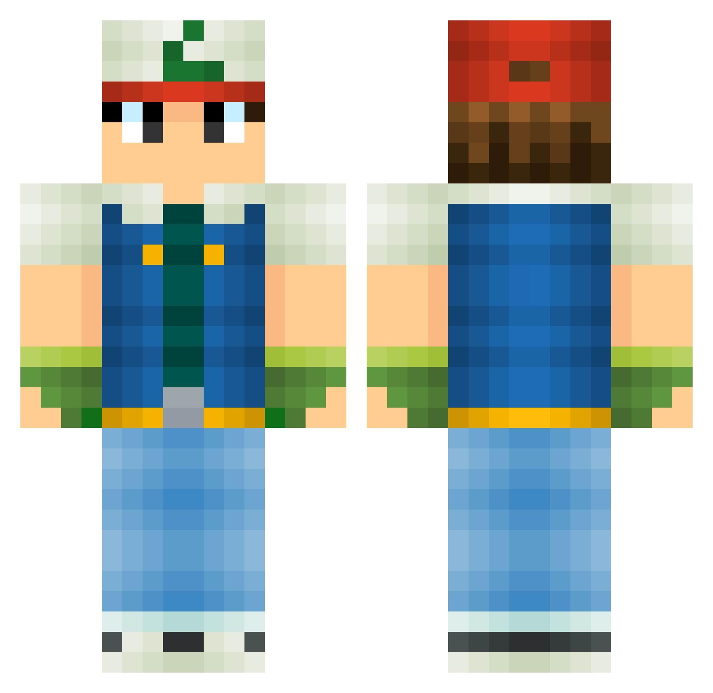 Alchmist Minecraft skin, front and back view