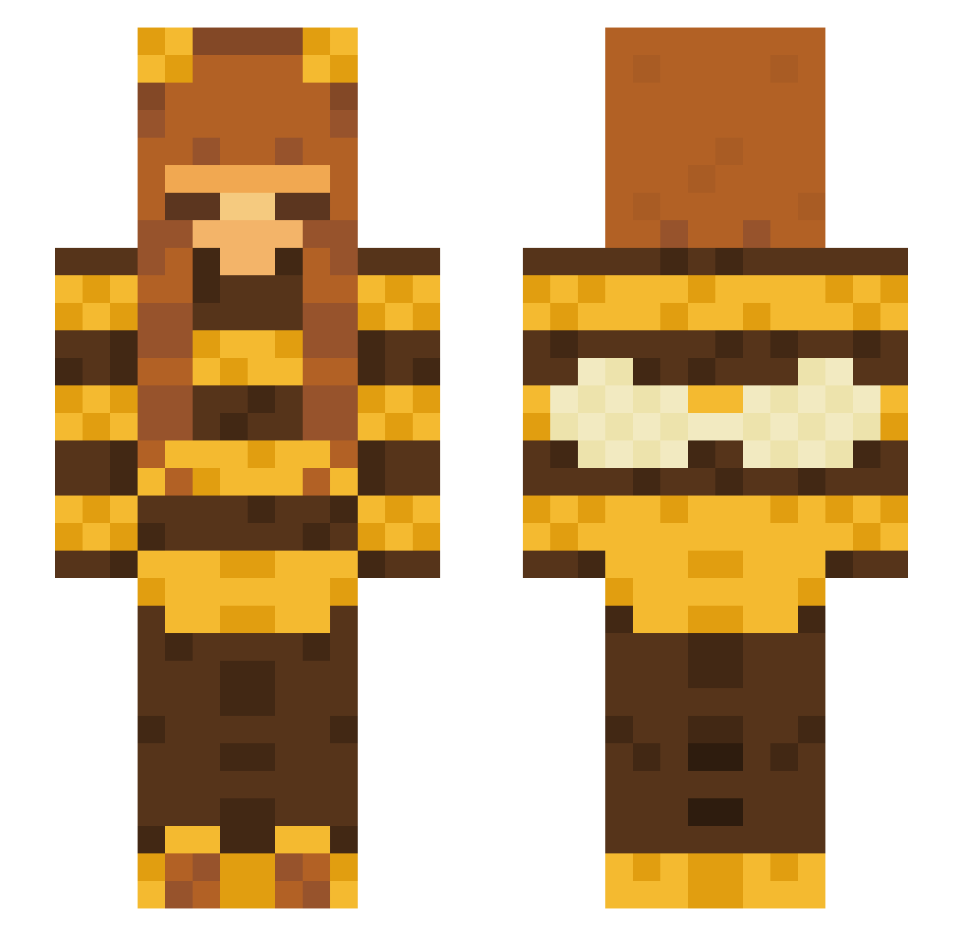 ItzChrix Minecraft skin, front and back view
