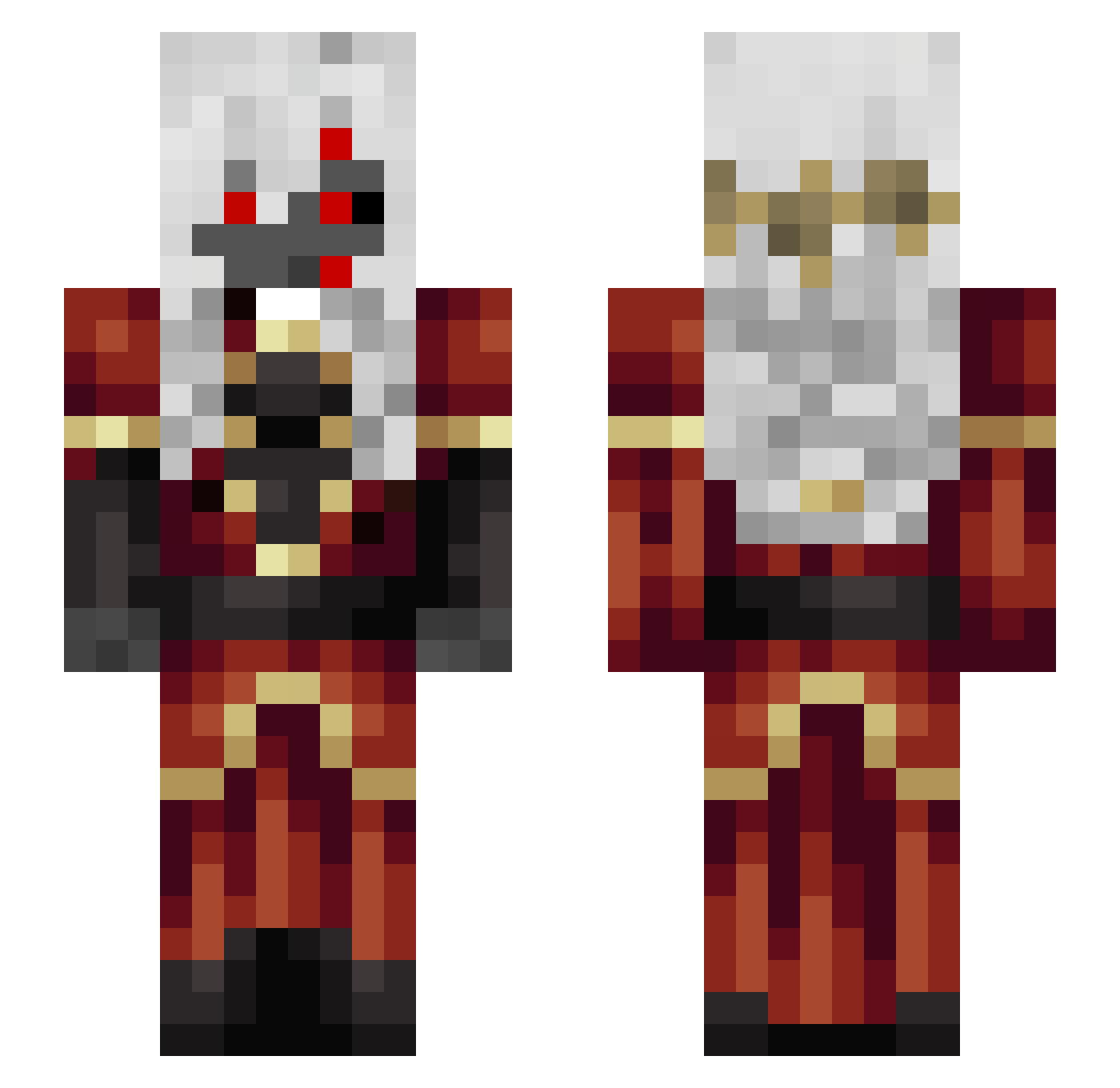 DrakukeoPato Minecraft skin, front and back view