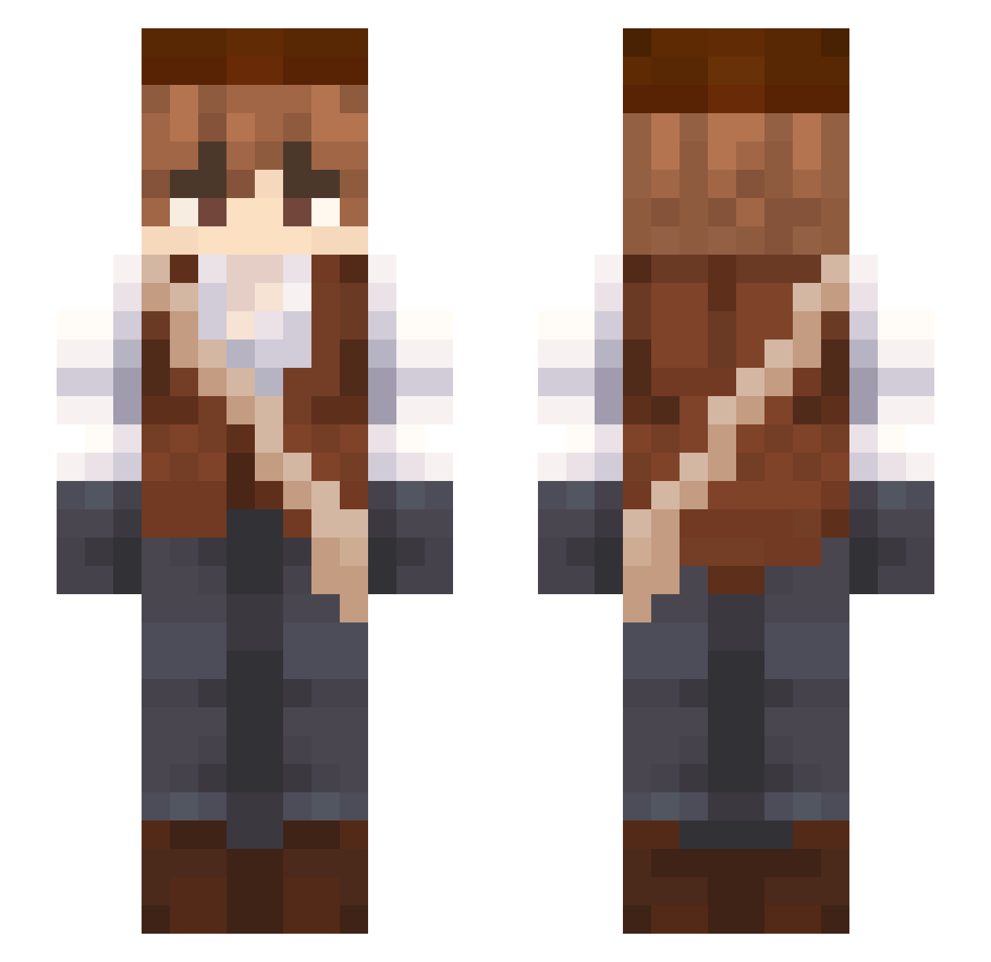 MrPiranah009 Minecraft skin, front and back view