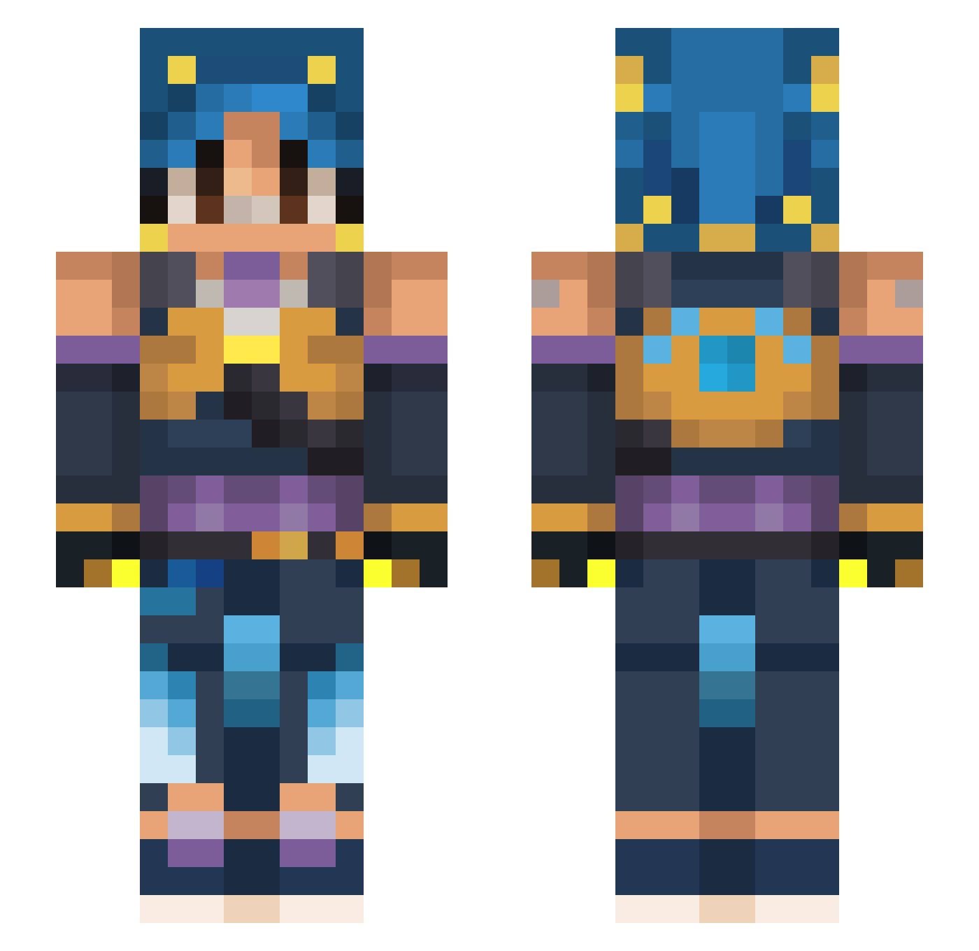 villarsferm Minecraft skin, front and back view