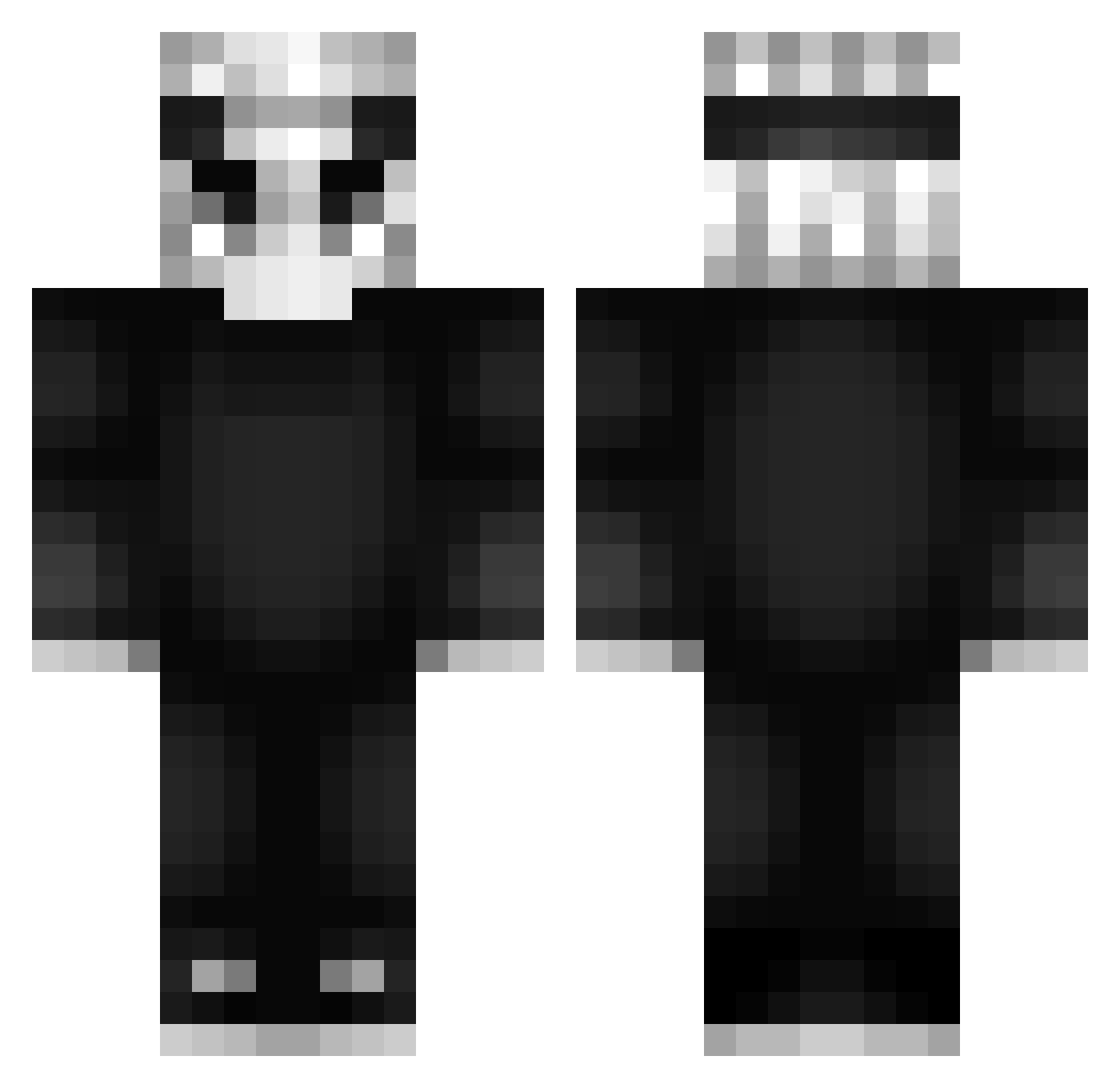 ShuMCSG Minecraft skin, front and back view