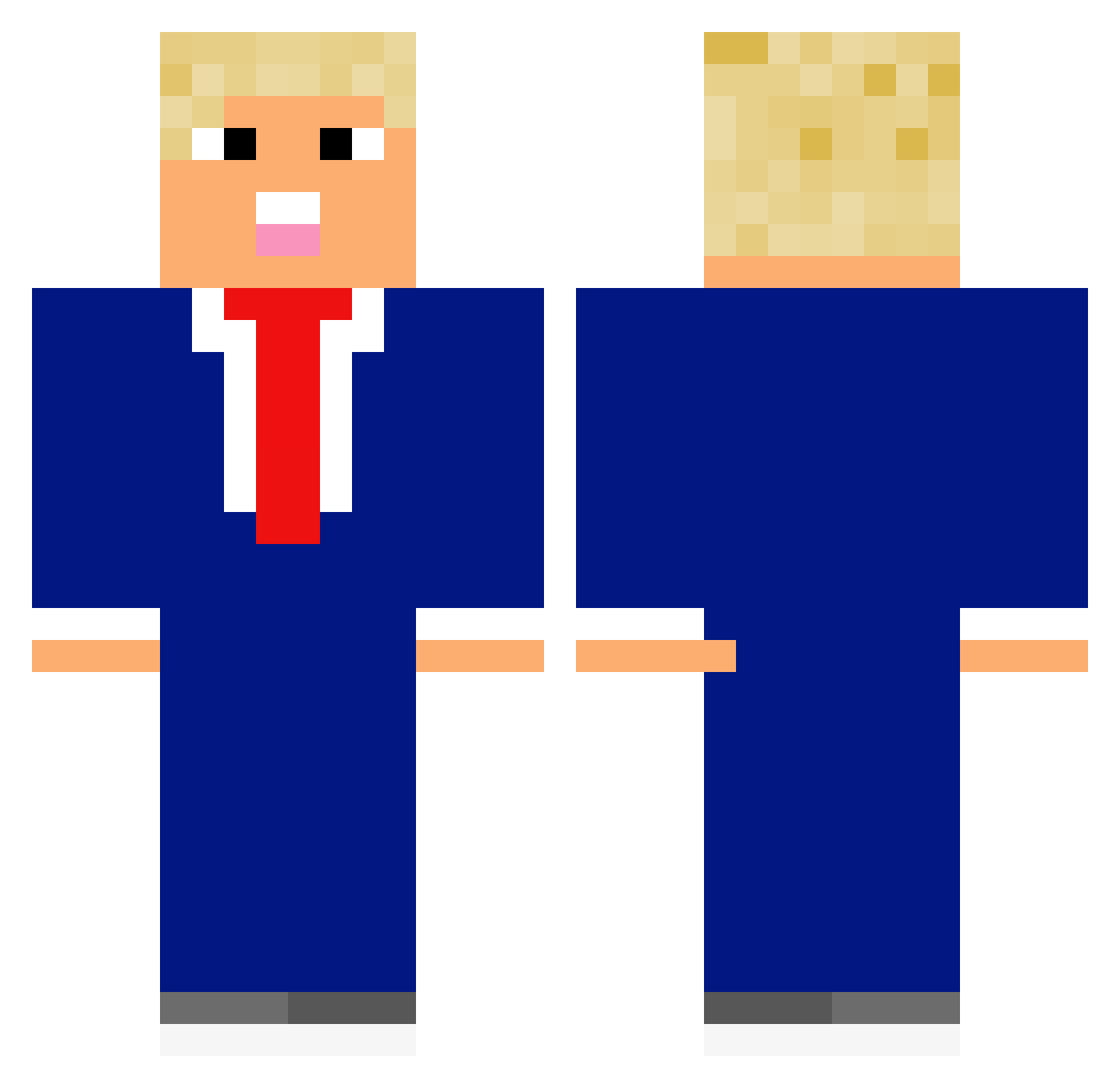 MyVeryRandom Minecraft skin, front and back view