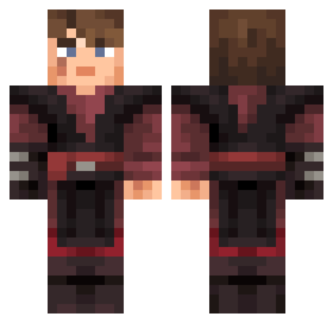 Deicide Minecraft skin, front and back view