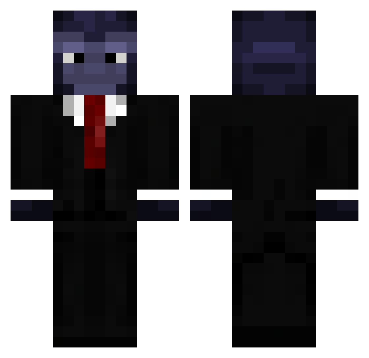 ApexRaf Minecraft skin, front and back view