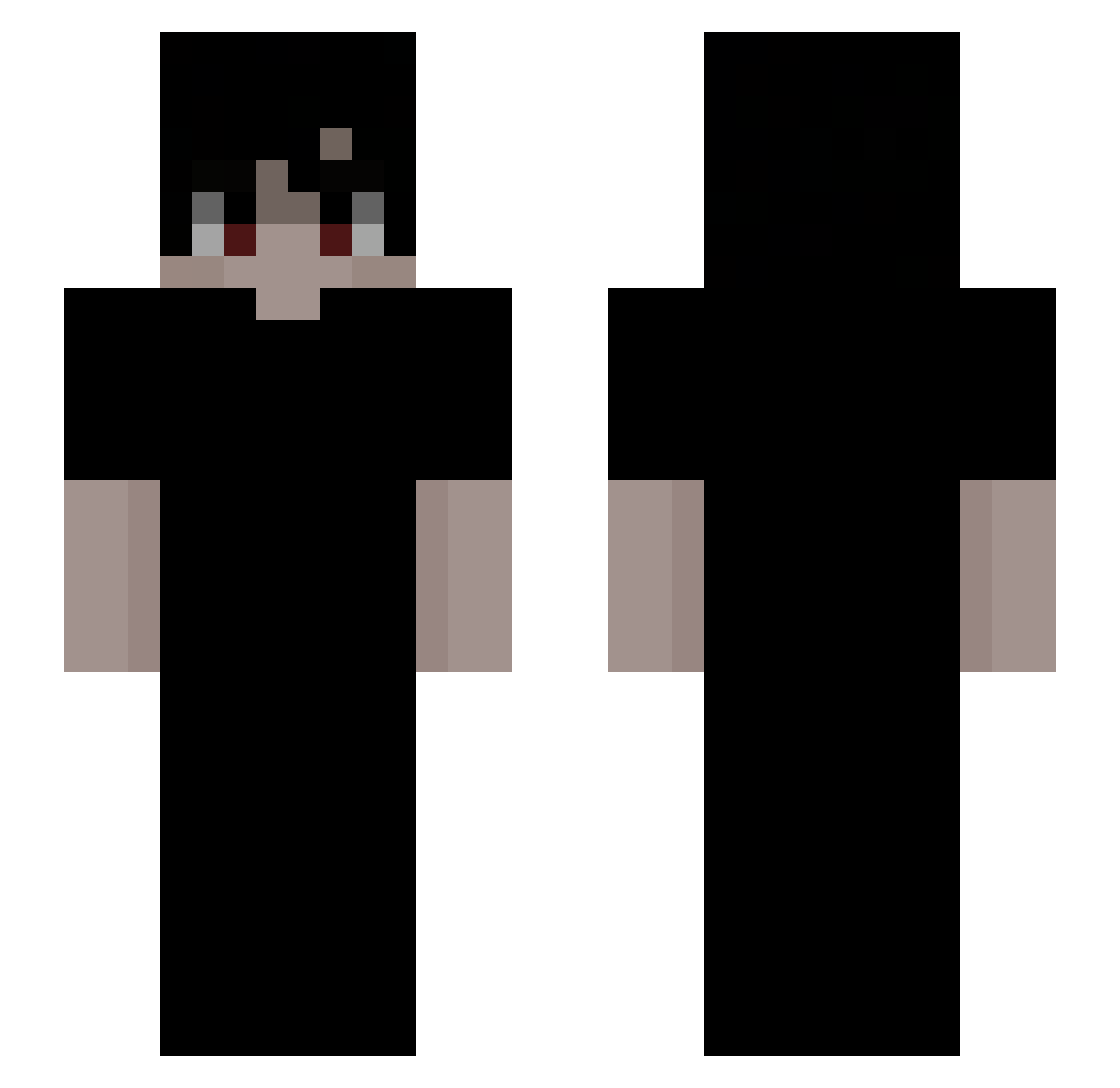 S3eeddd Minecraft skin, front and back view