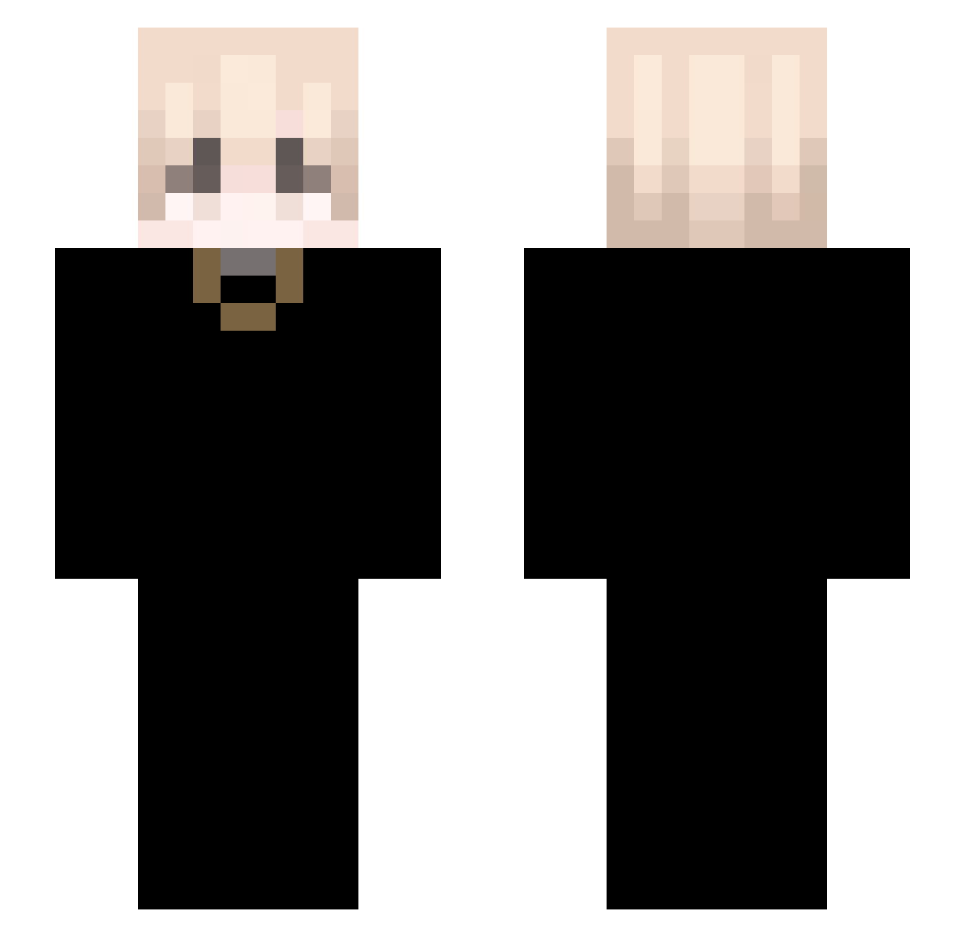 Subtask Minecraft skin, front and back view