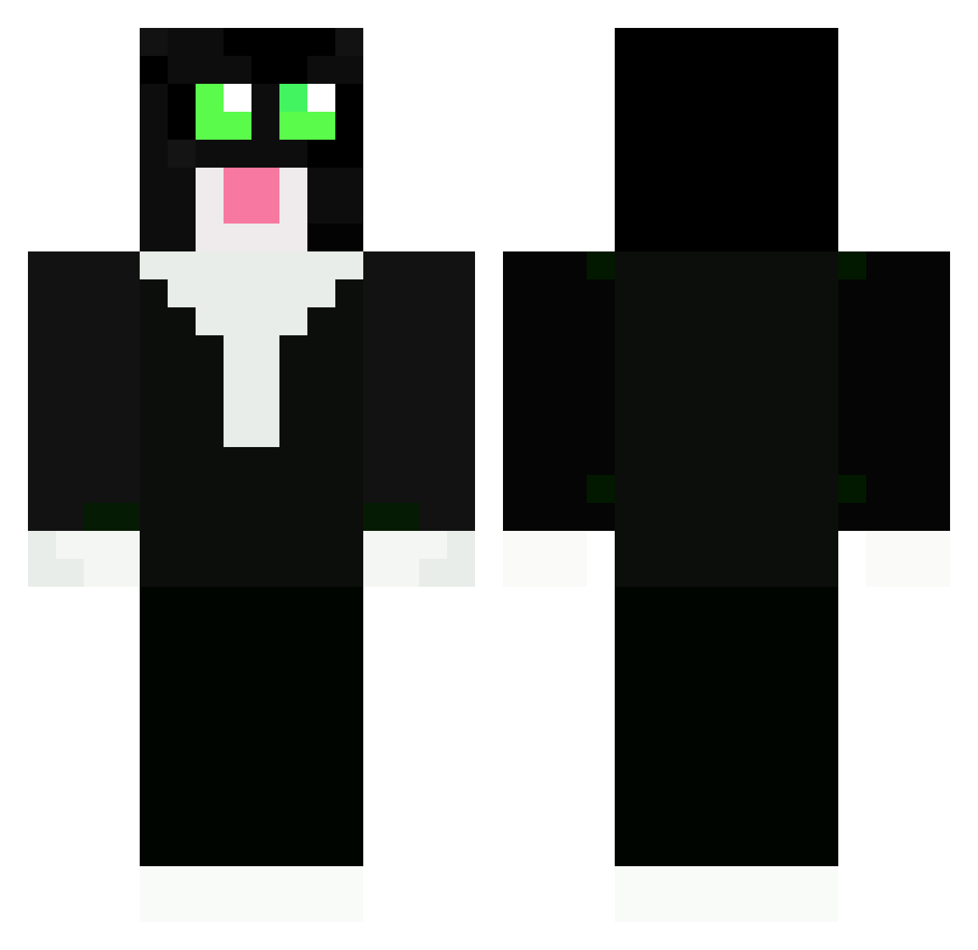 ImPandarax Minecraft skin, front and back view