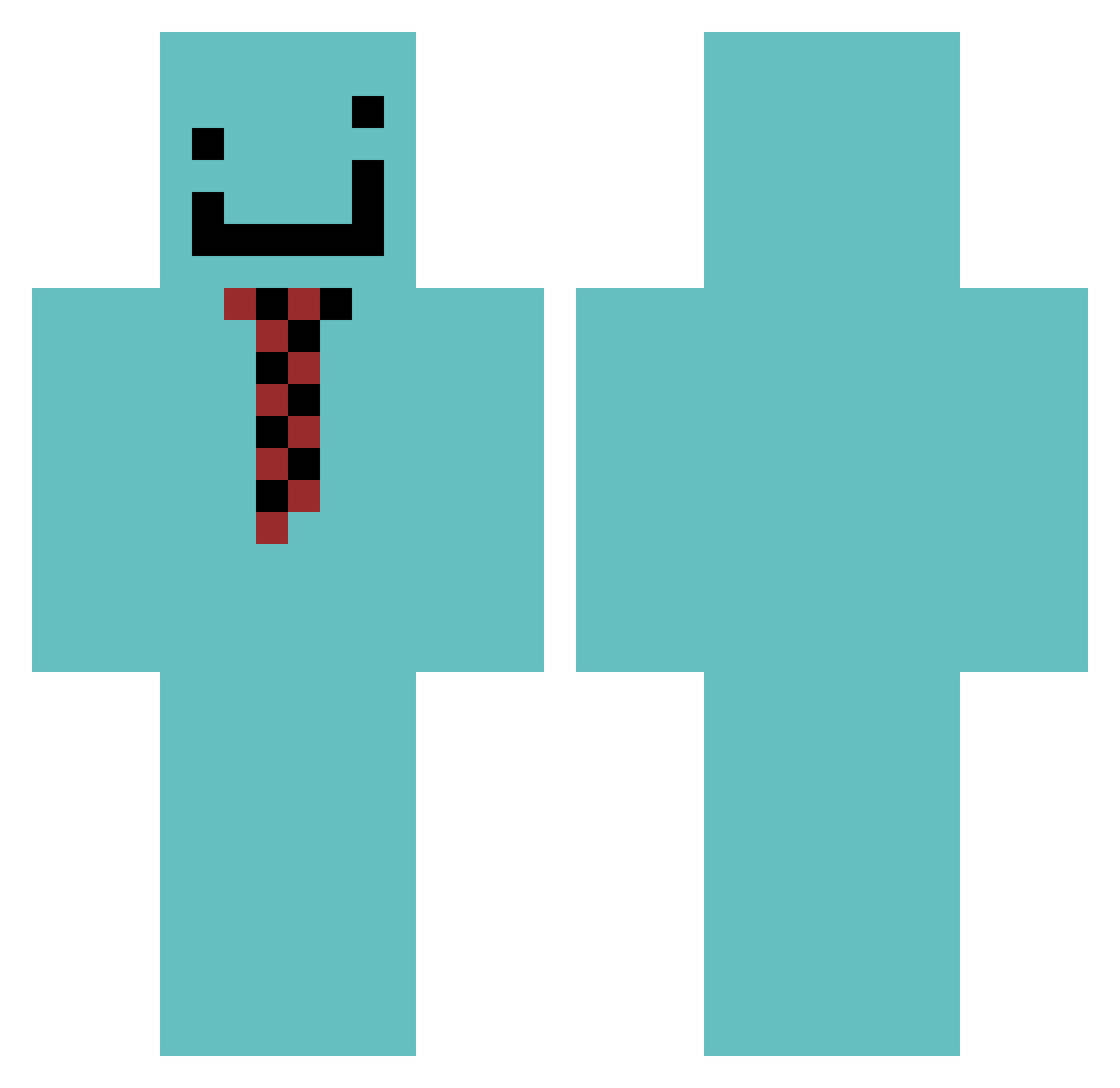 V4LIXITY Minecraft skin, front and back view