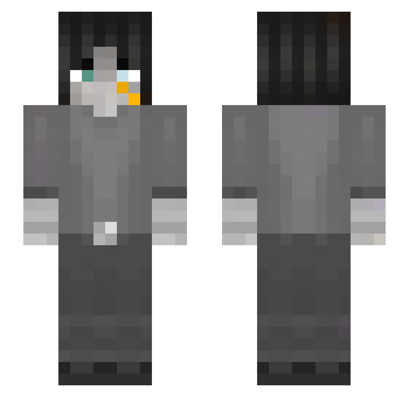 Harding Minecraft skin, front and back view