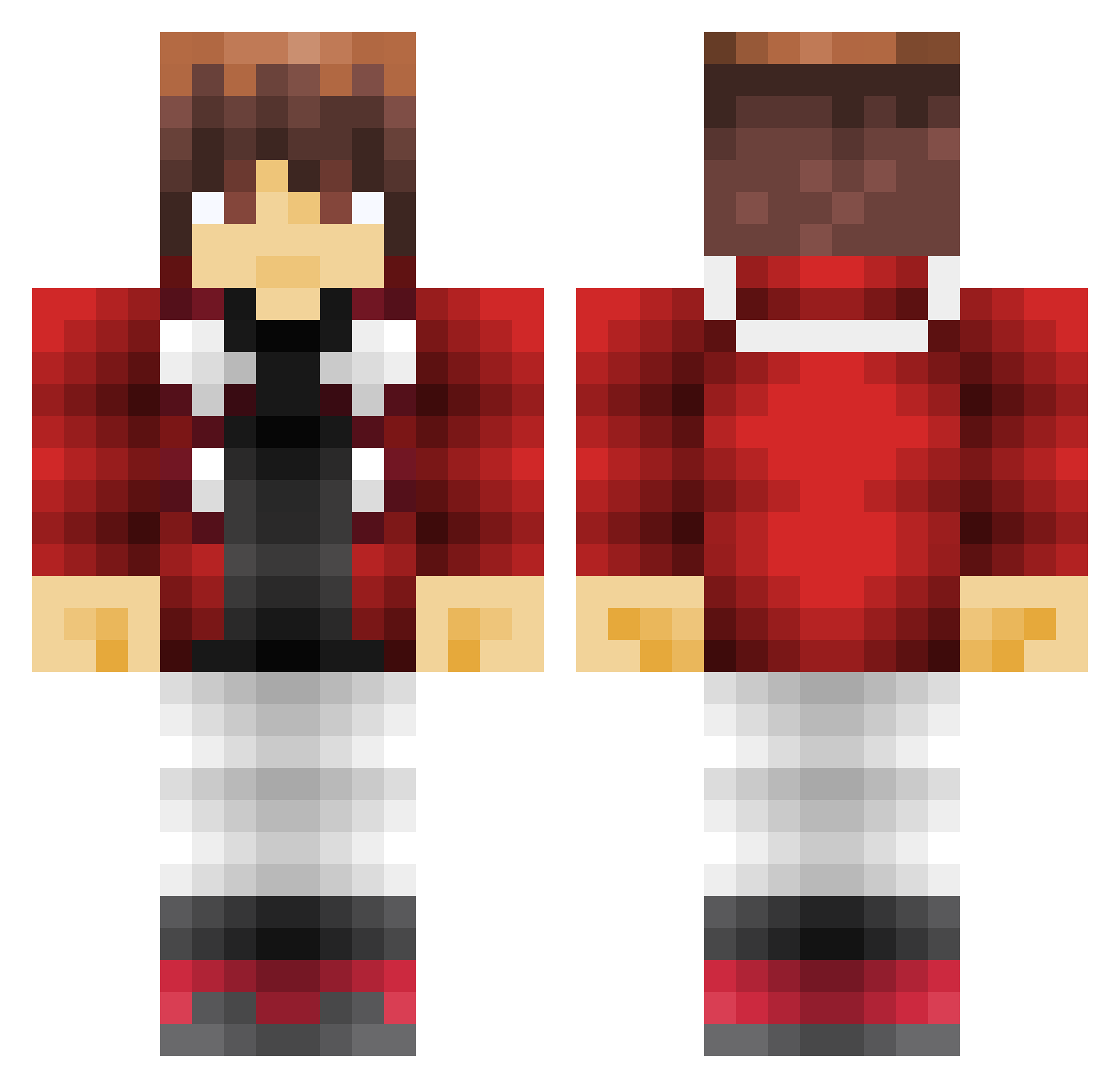 WoodsRunner717 Minecraft skin, front and back view