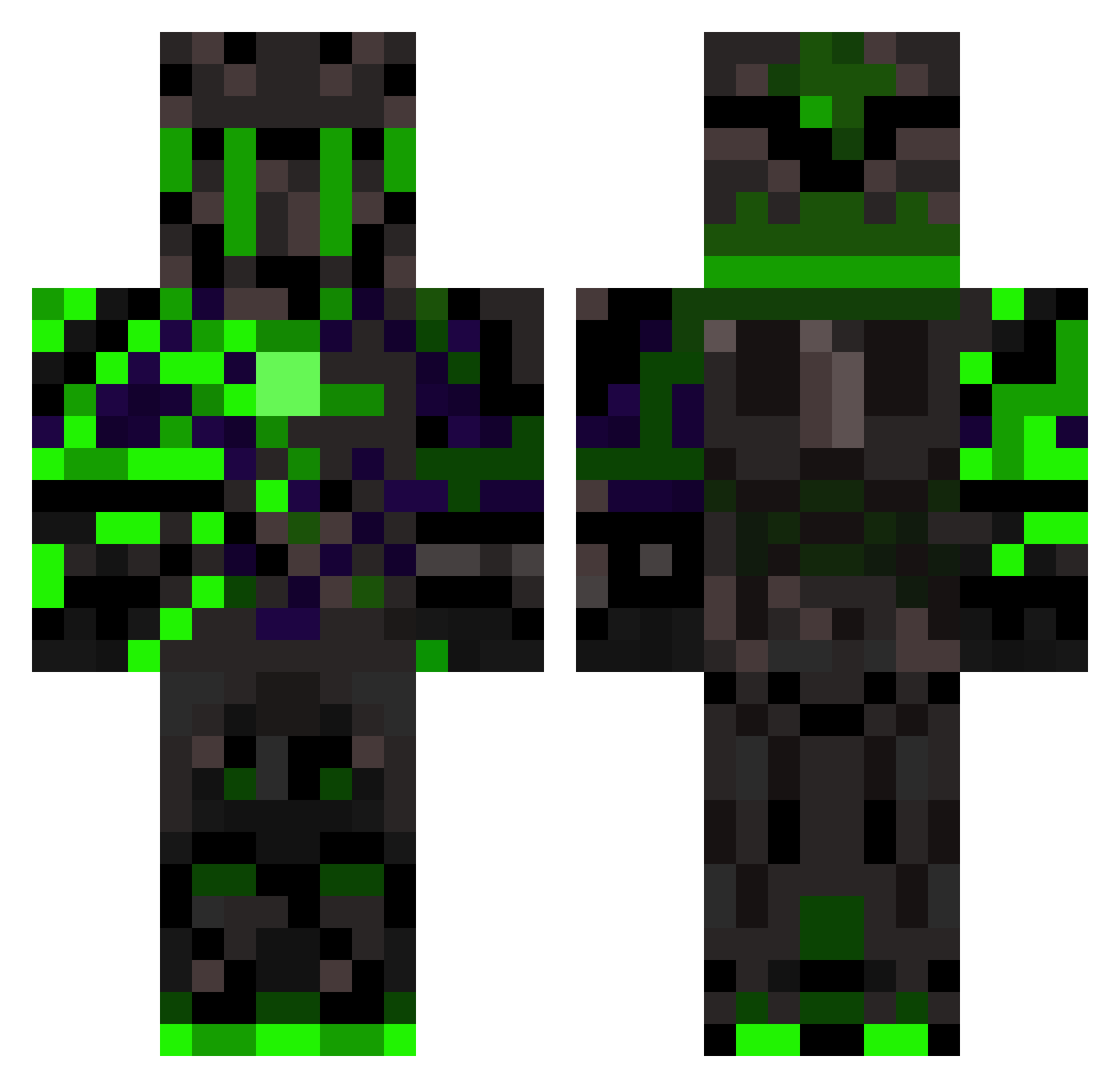 Orangjago Minecraft skin, front and back view