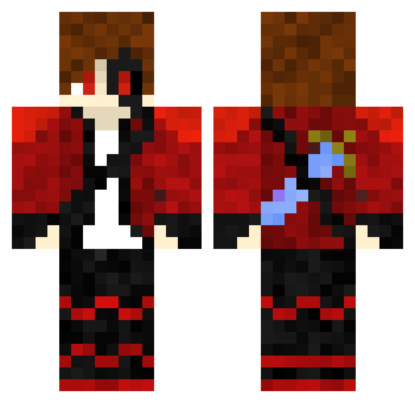 RobH08 Minecraft skin, front and back view