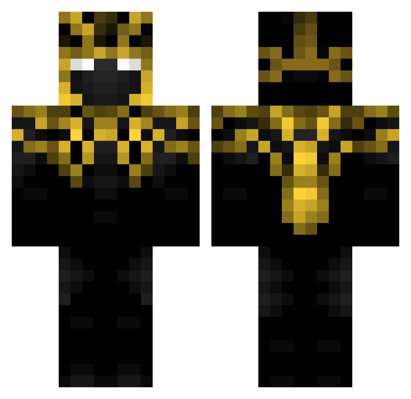alongcamejerry Minecraft skin, front and back view