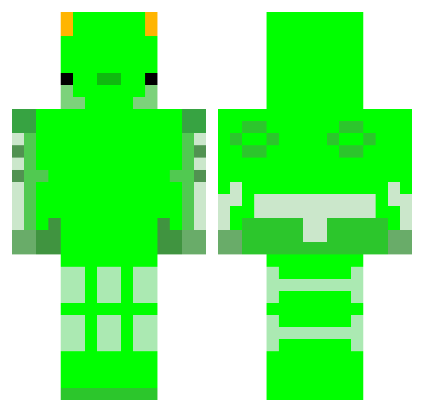 MrPeabody6 Minecraft skin, front and back view