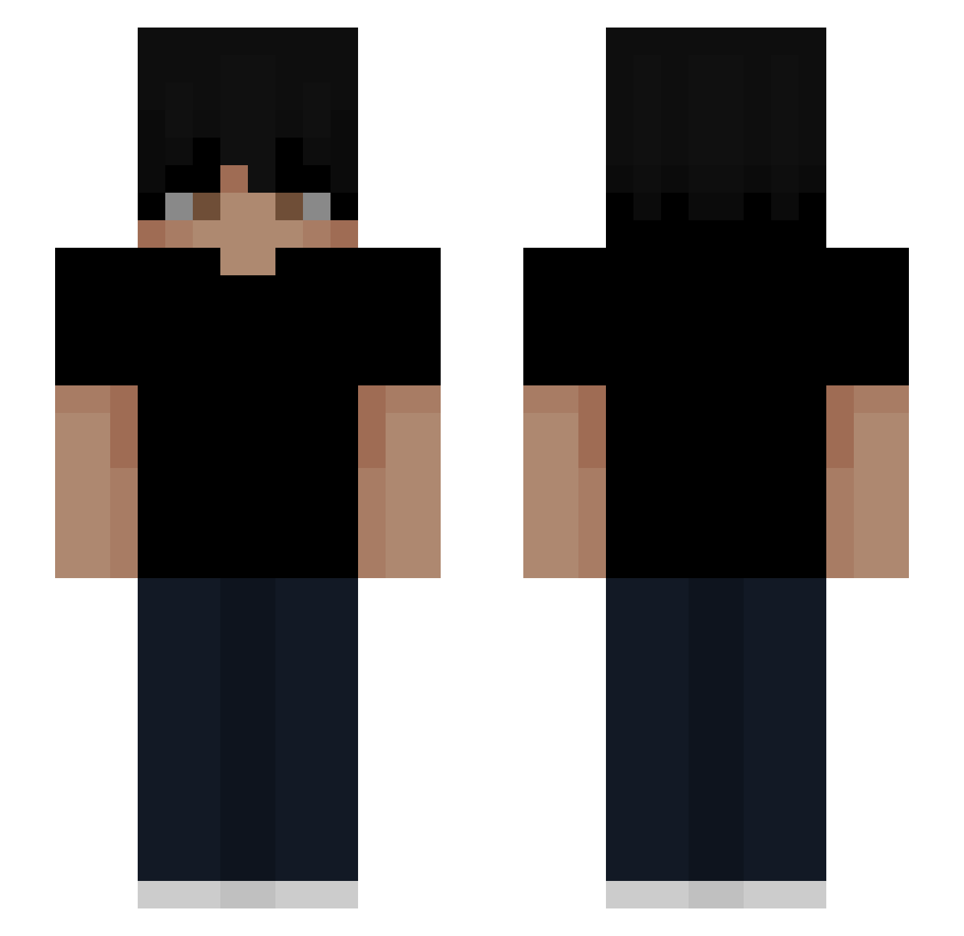Slrpn Minecraft skin, front and back view