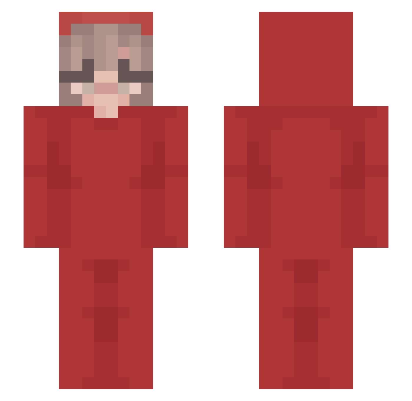 tristesbby Minecraft skin, front and back view