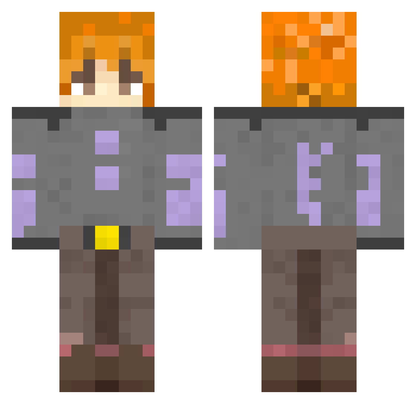 Reroplayz Minecraft skin, front and back view