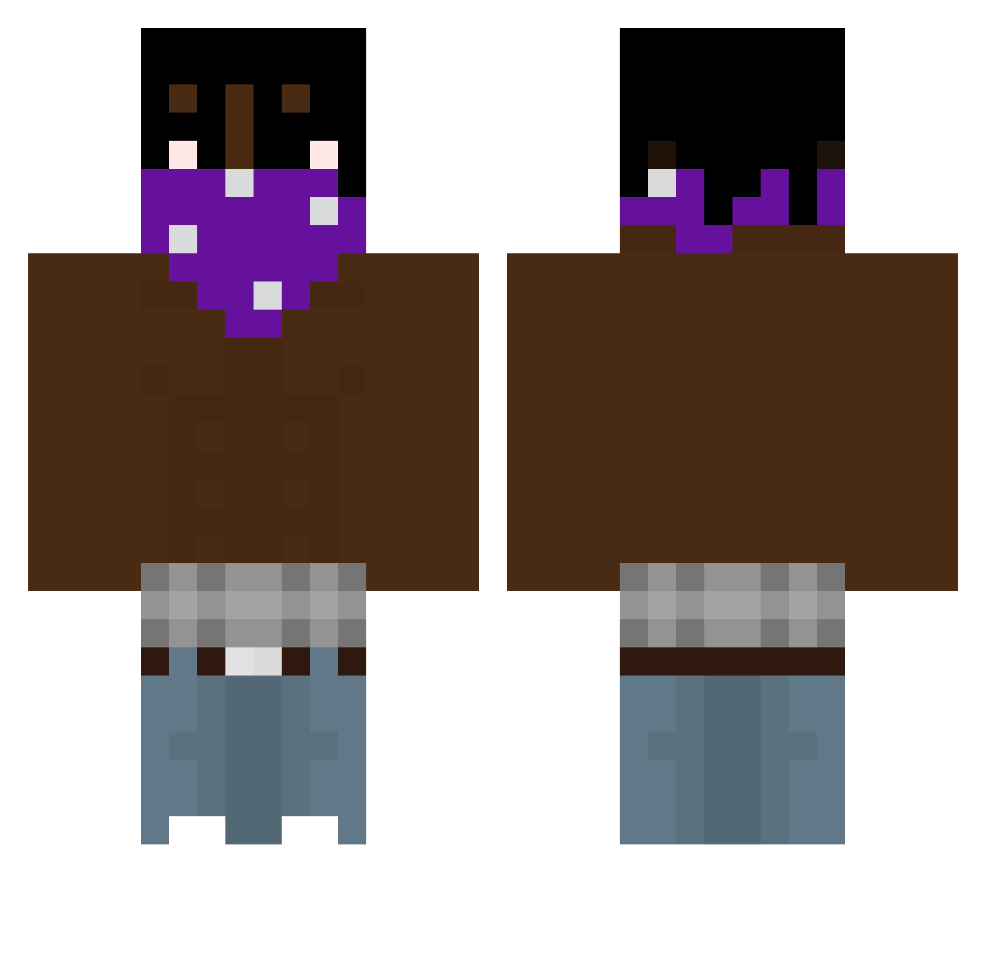 2u3 Minecraft skin, front and back view