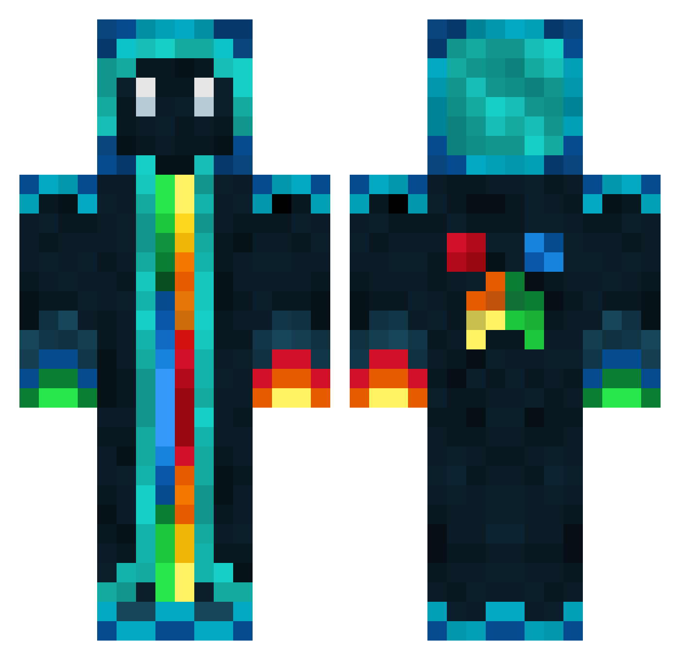 UnwishedMite937 Minecraft skin, front and back view