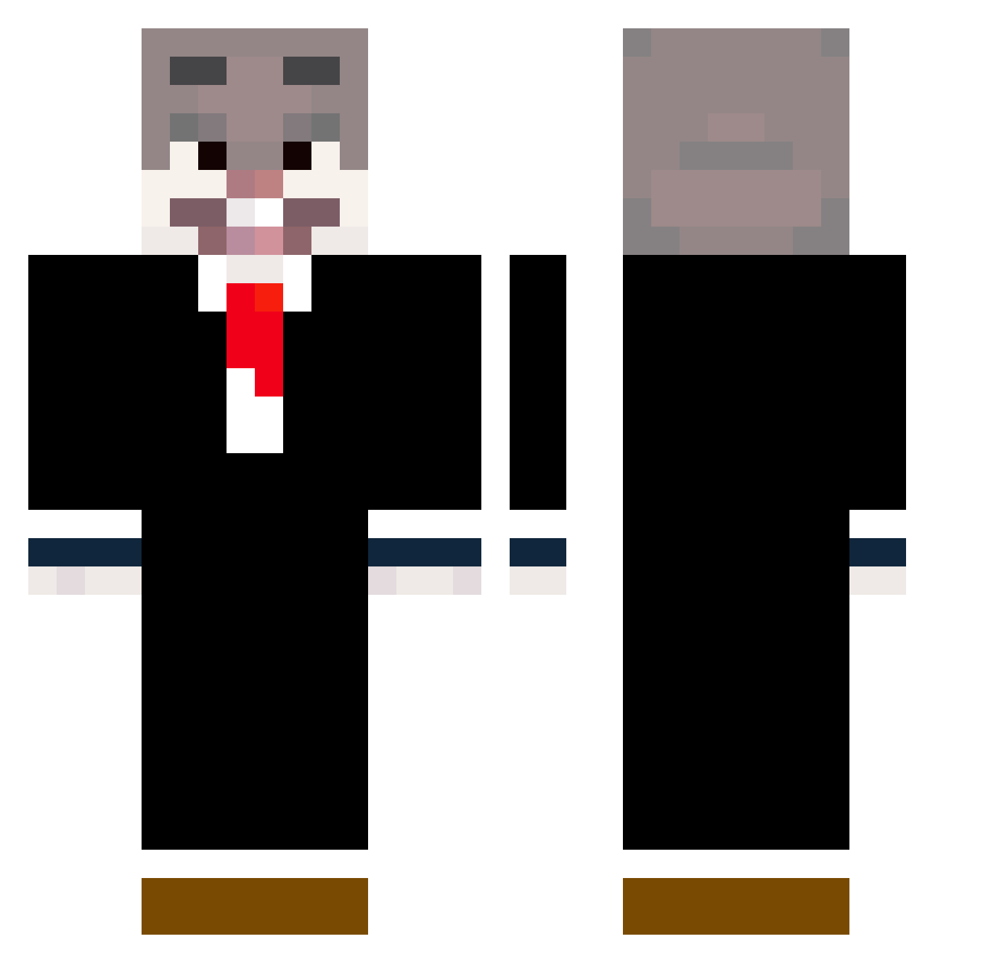 Theplayerthat1 Minecraft skin, front and back view