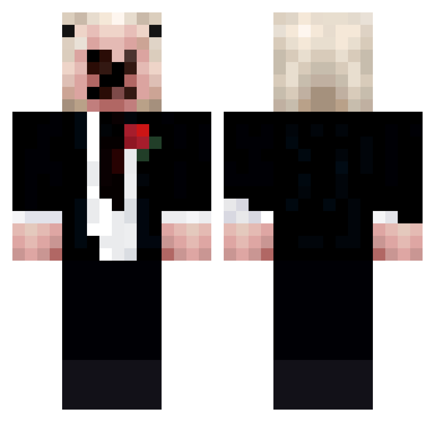 105r Minecraft skin, front and back view