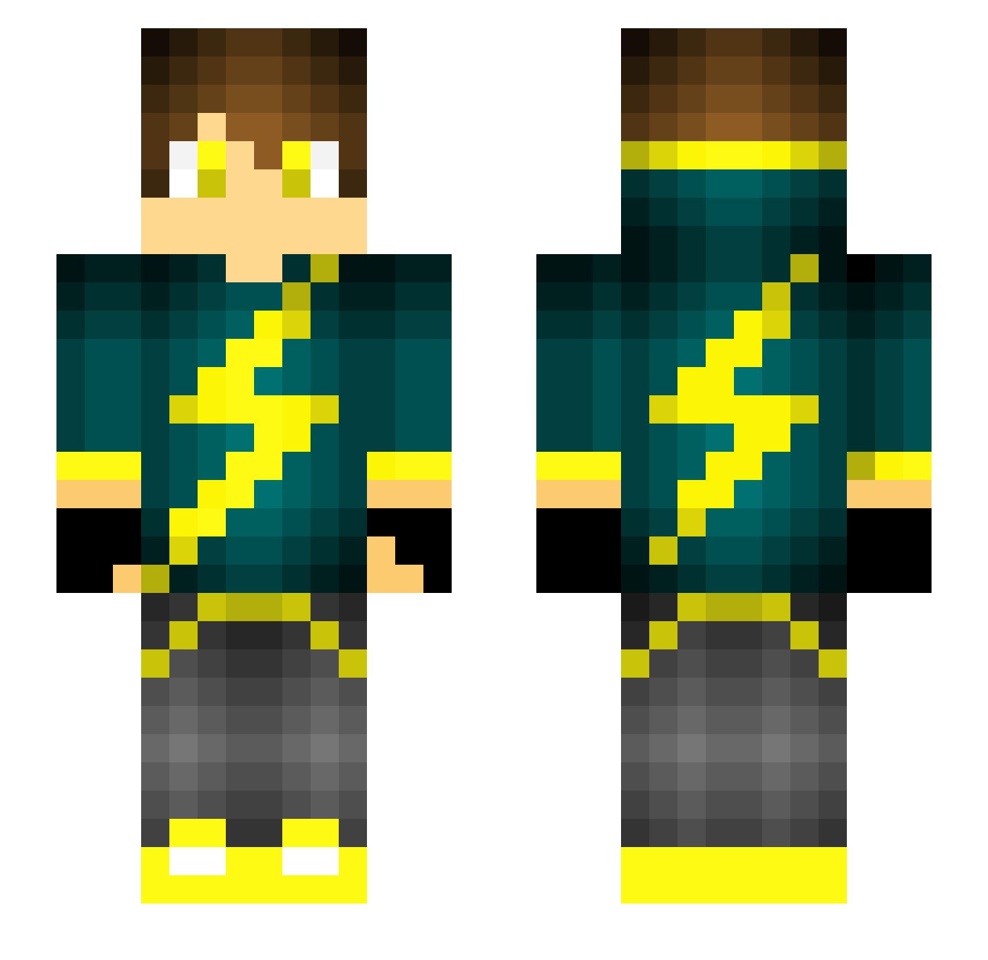 Deeyn Minecraft skin, front and back view