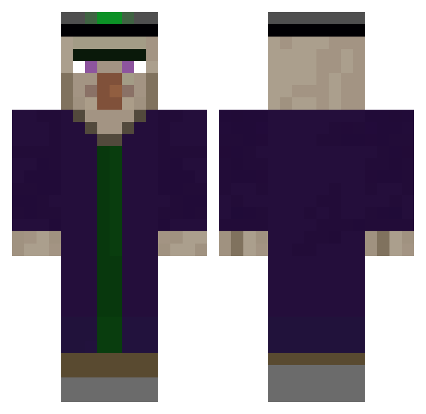 cr0xay Minecraft skin, front and back view