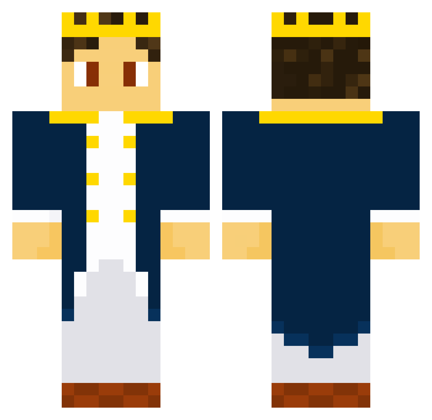 robsterlol Minecraft skin, front and back view