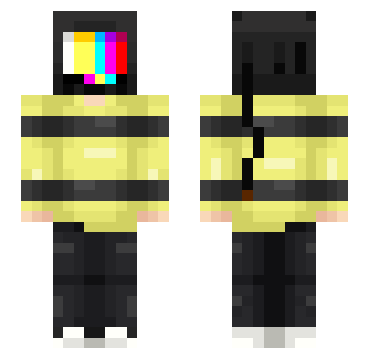 Heulfryn Minecraft skin, front and back view