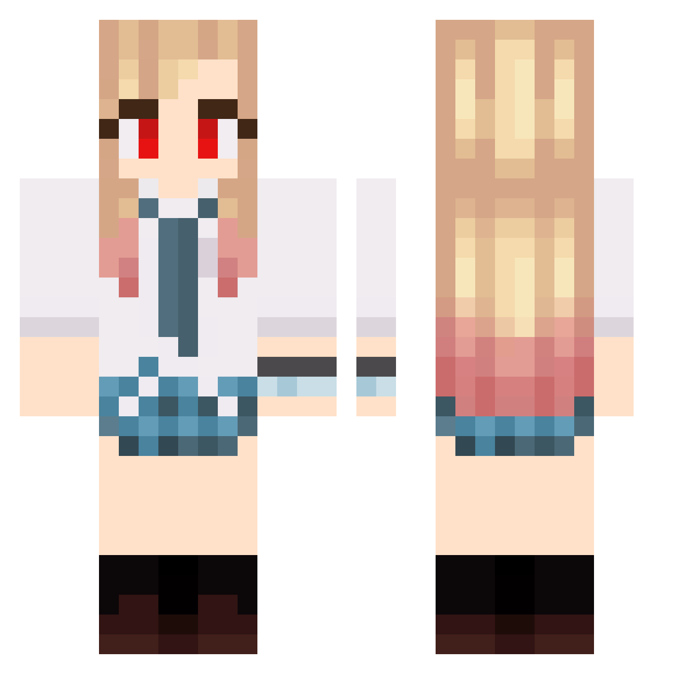 shadowblade314 Minecraft skin, front and back view