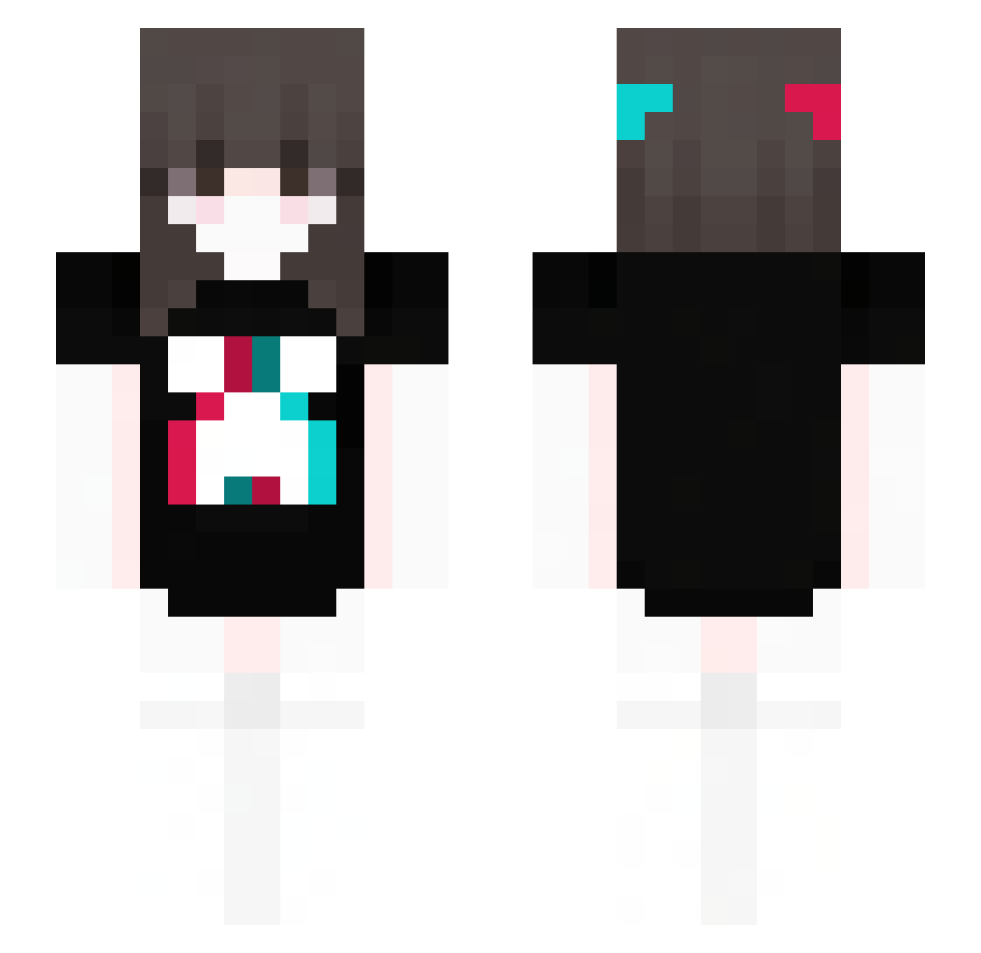 Tbodih Minecraft skin, front and back view
