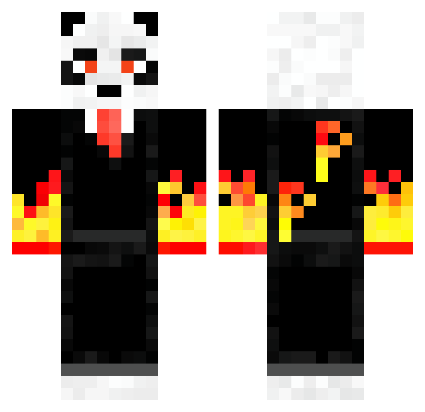 LitPanda_ Minecraft skin, front and back view