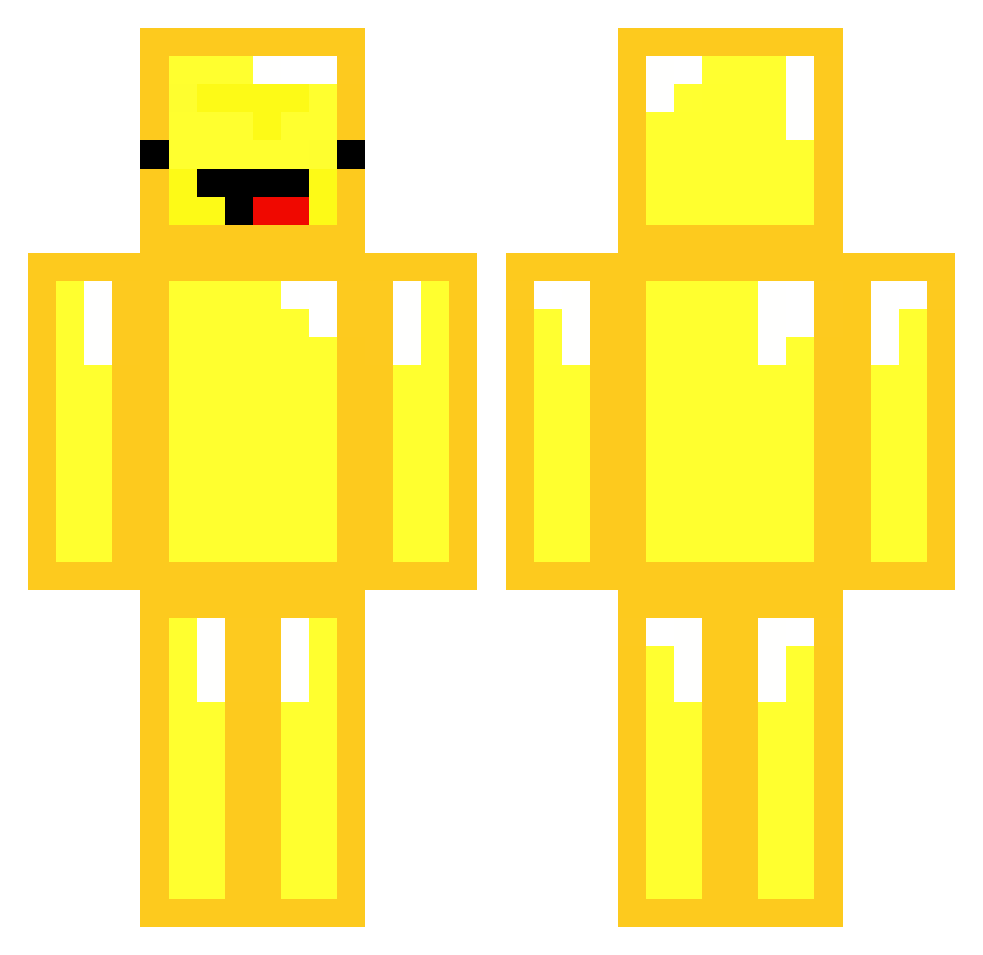 CapitaoVS Minecraft skin, front and back view