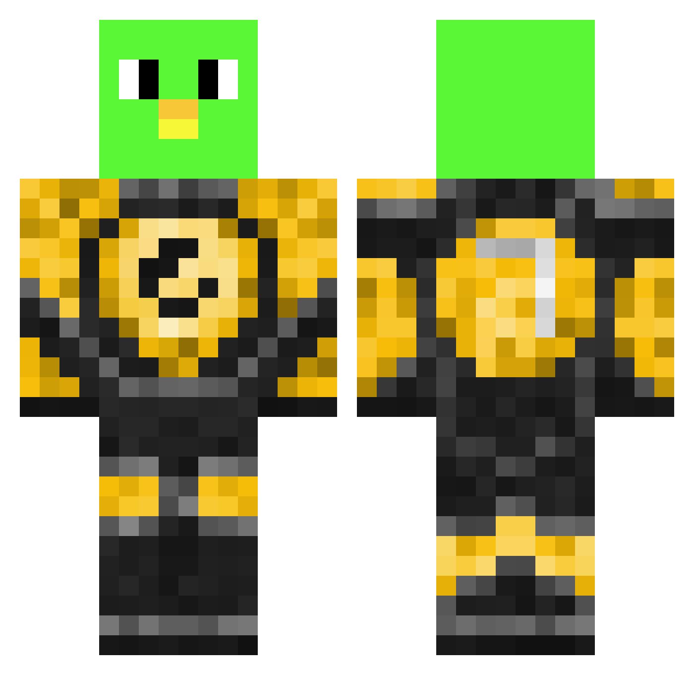 Adamix3090 Minecraft skin, front and back view