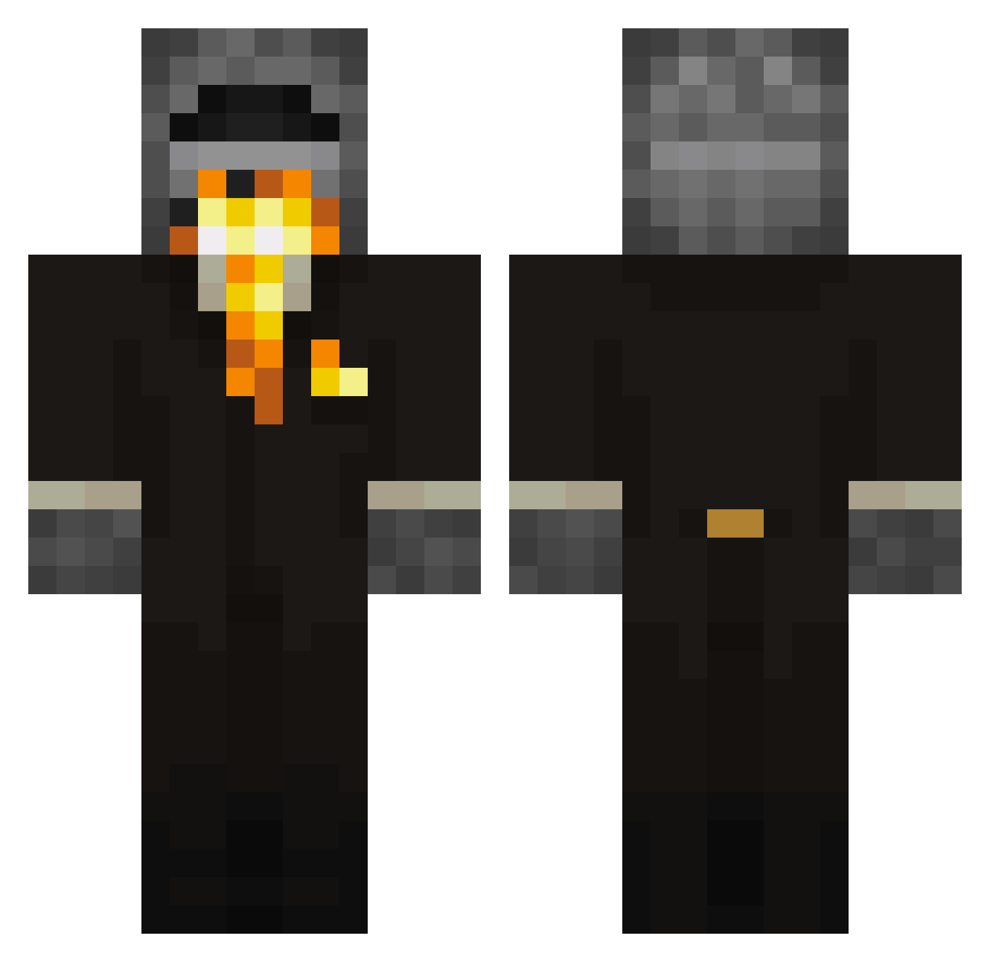 CerealPerSecond Minecraft skin, front and back view