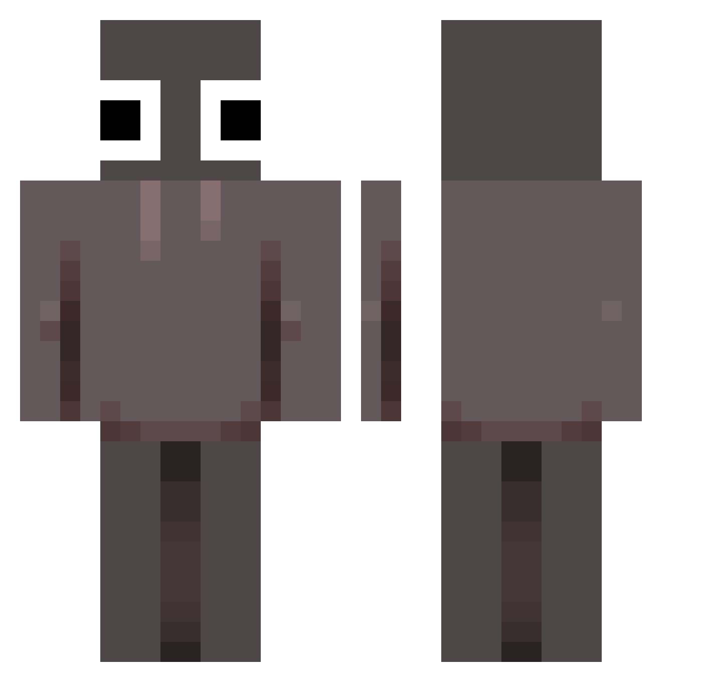 Jon_Jones_ Minecraft skin, front and back view